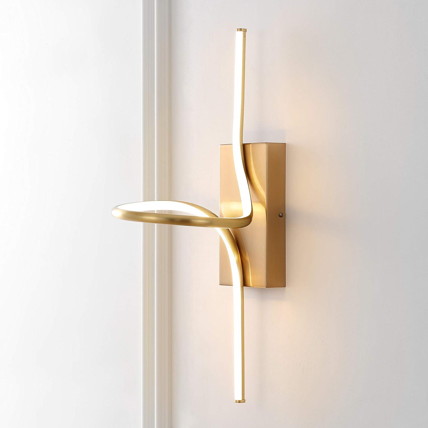 Sketch Minimalist Glam 23.5" Gold Integrated LED Vanity Sconce