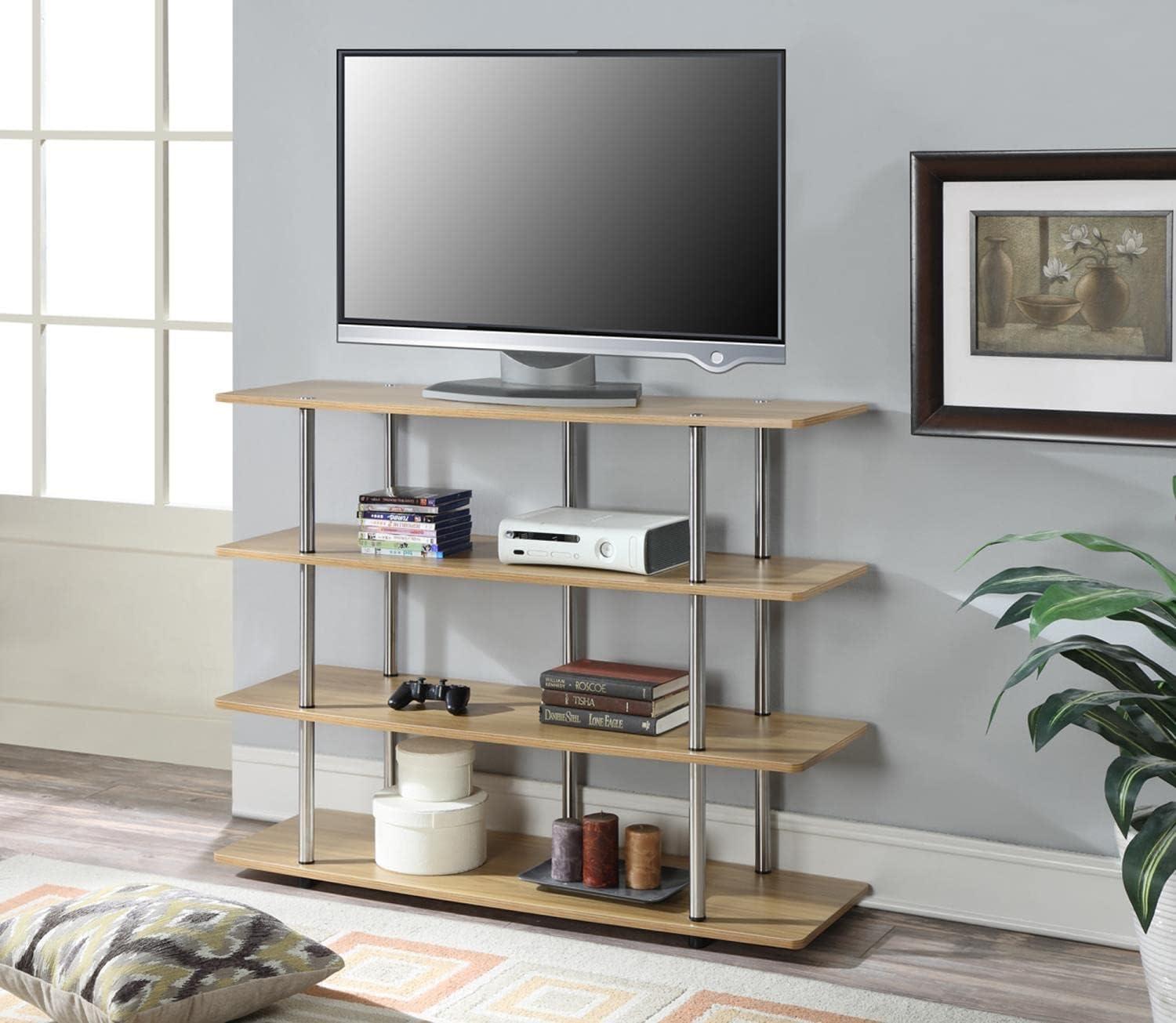 Convenience Concepts Designs2Go XL Highboy TV Stand, Light Oak