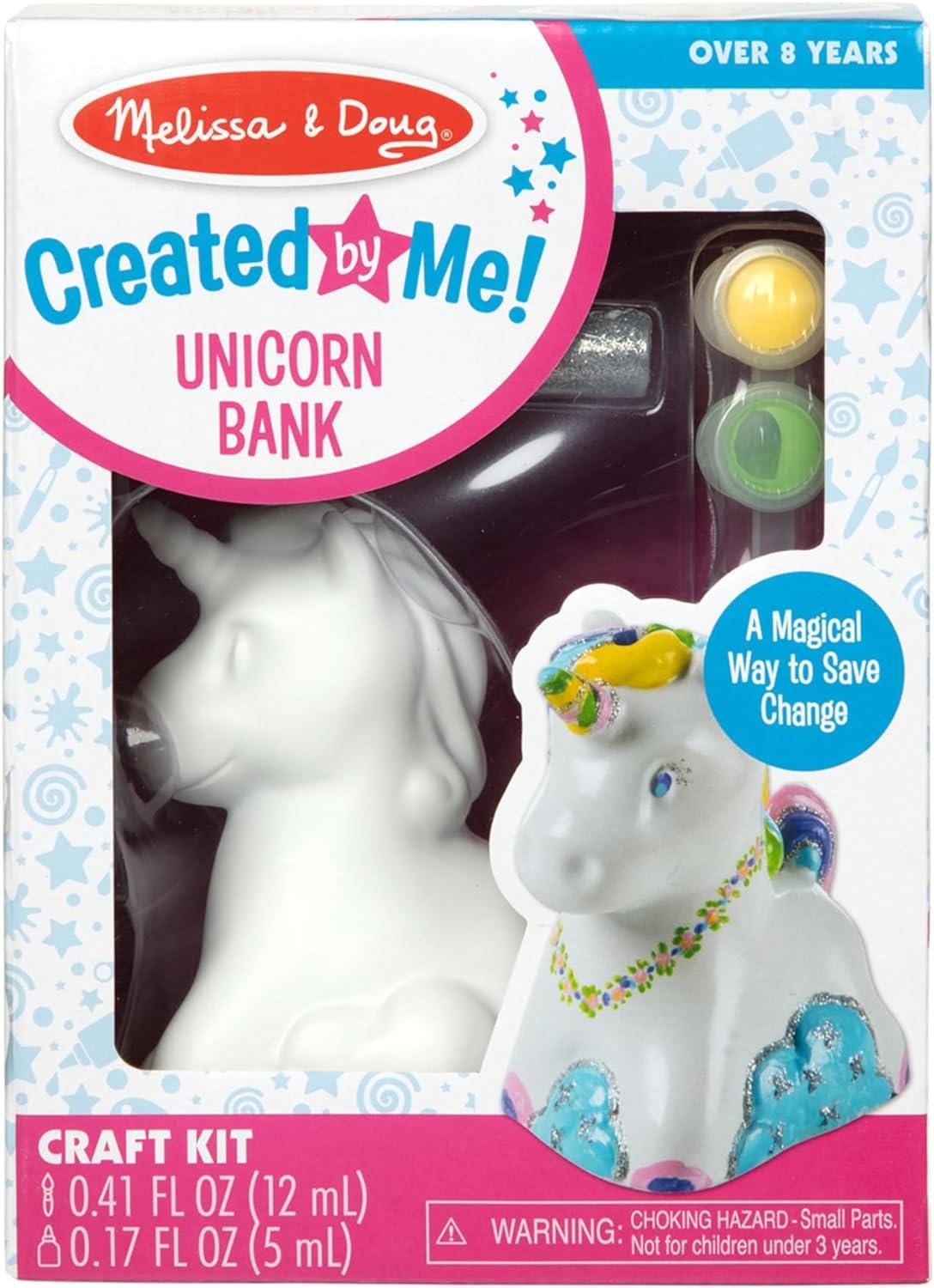 Decorate-Your-Own White Resin Unicorn Bank Craft Kit