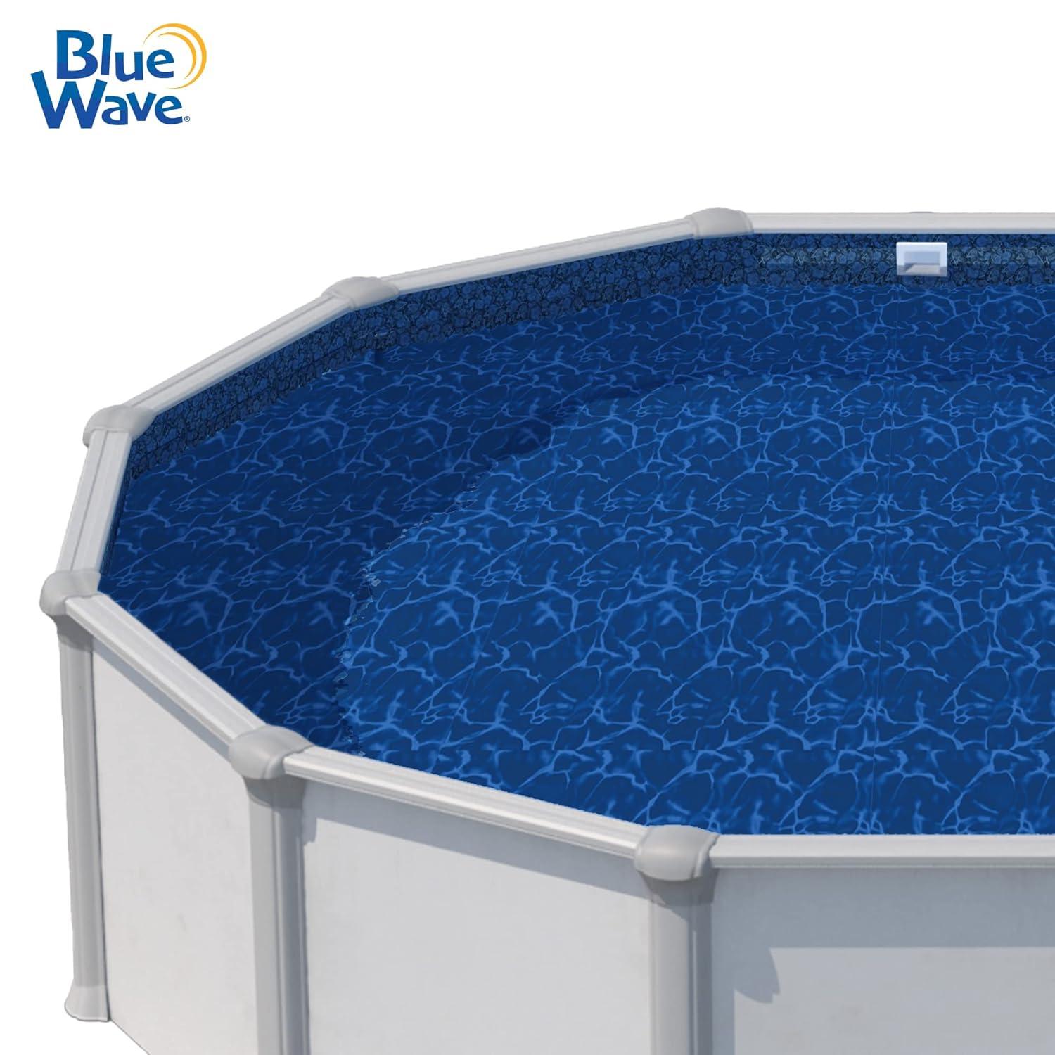 Pebble Cove 18 ft Round Blue Vinyl Pool Liner