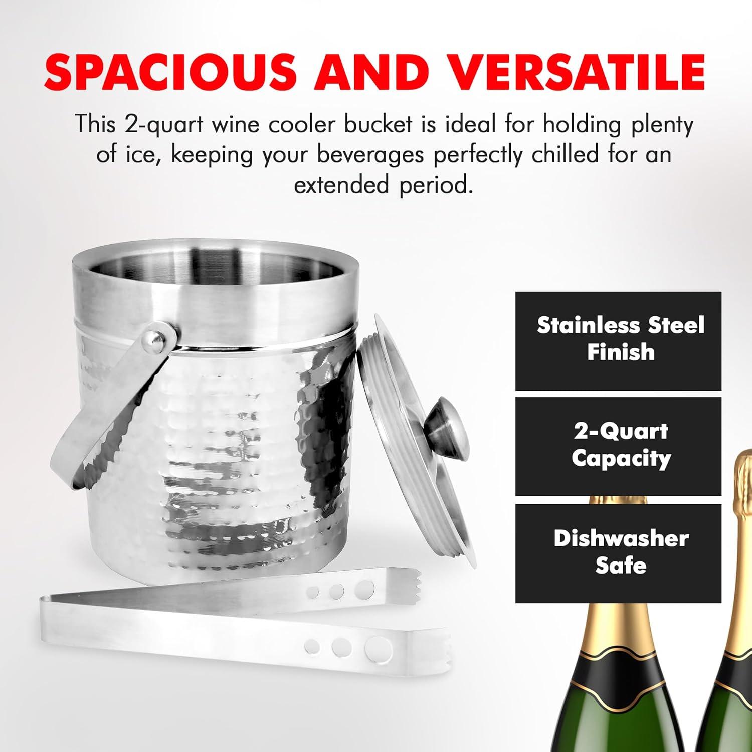 BirdRock Home Stainless Steel Ice Bucket