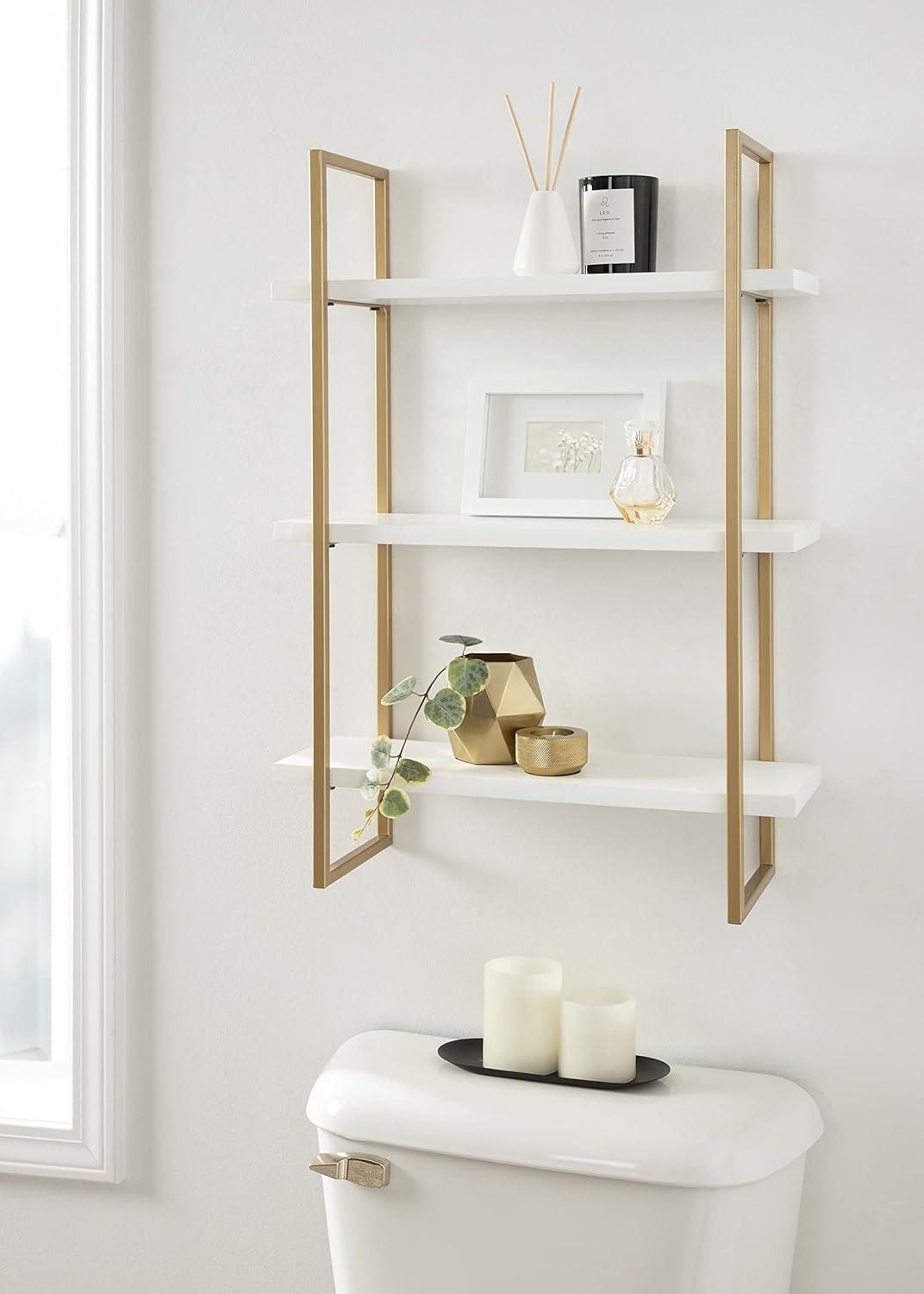 Kate and Laurel 3 Piece Solid Wood Tiered Shelf