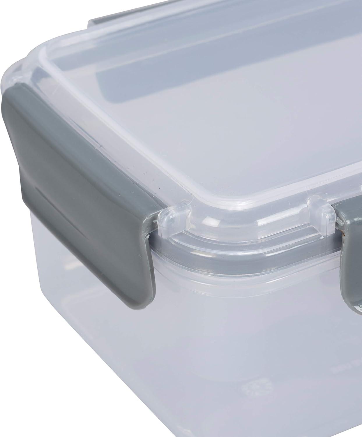 Kitchen Details 12 Piece 2.25 L Plastic Airtight Food Storage Container Set, Grey