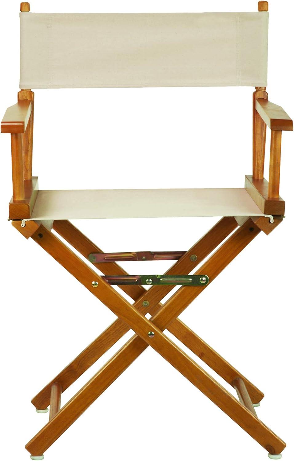 200-55-021-12 18 in. Directors Chair Honey Oak Frame with Natural & Wheat Canvas