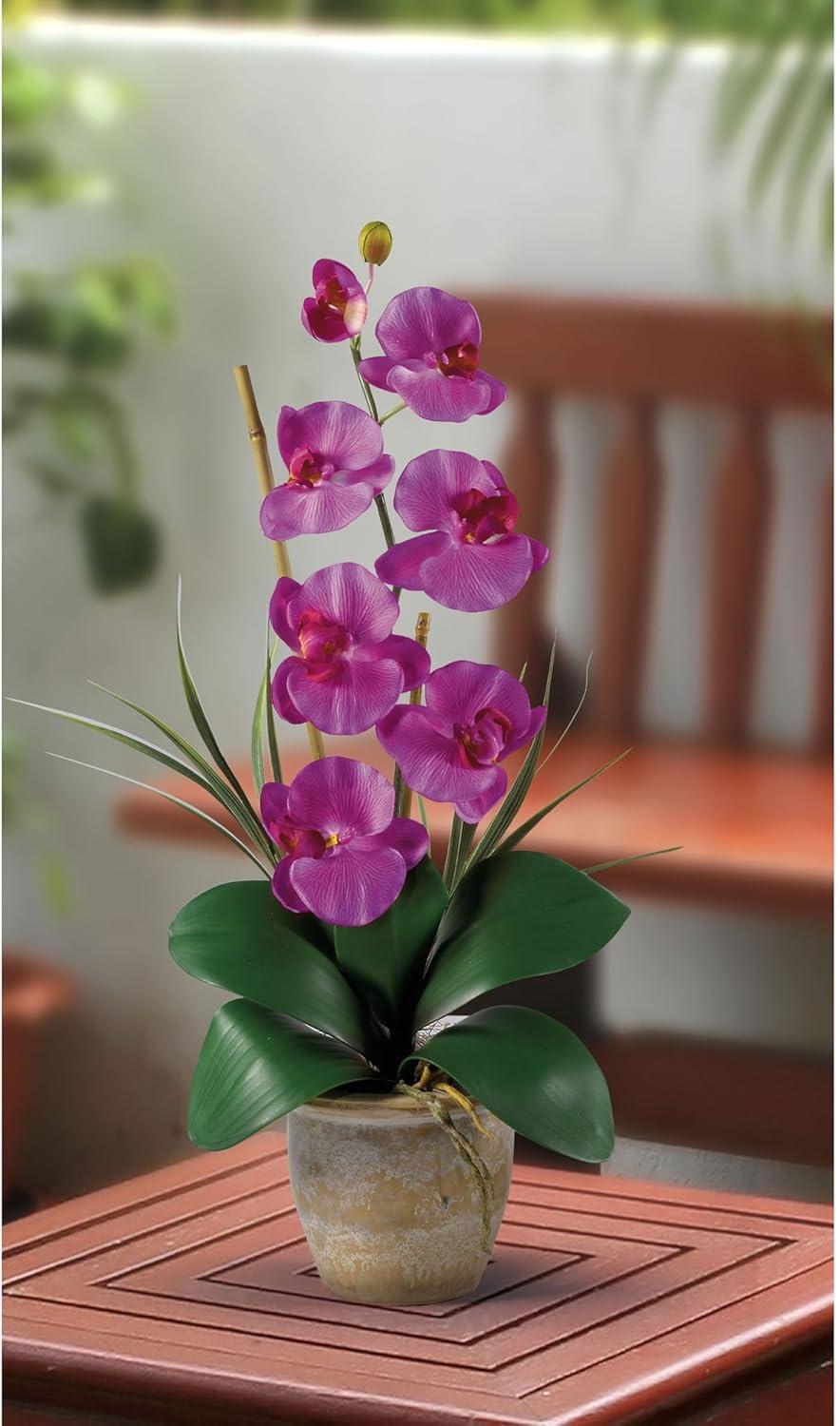 Nearly Natural Single Stem Phalaenopsis Orchid Silk Flower