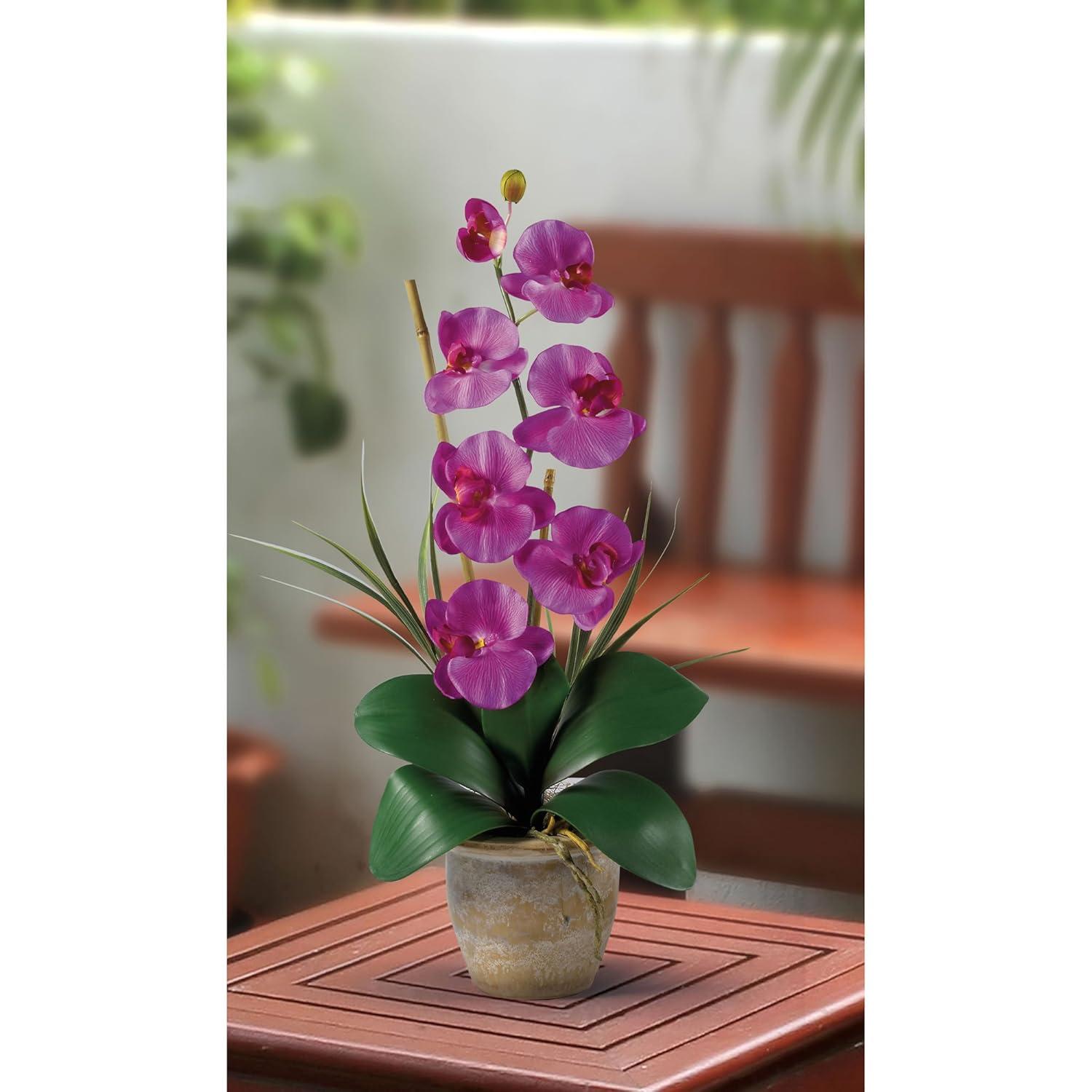 Nearly Natural Single Stem Phalaenopsis Orchid Silk Flower