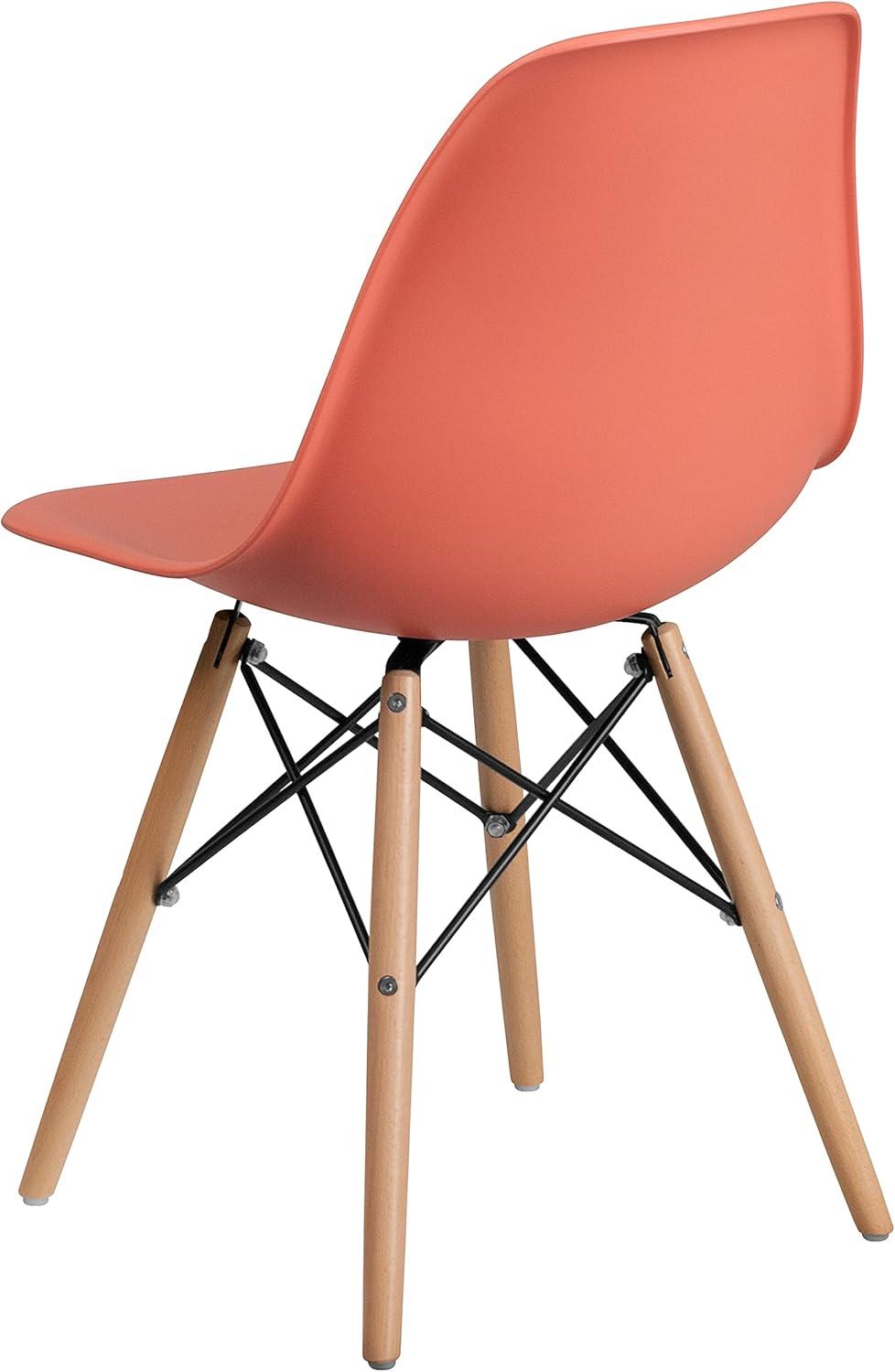 Chair with Wooden Legs for Versatile Kitchen, Dining Room, Living Room, Library or Desk Use