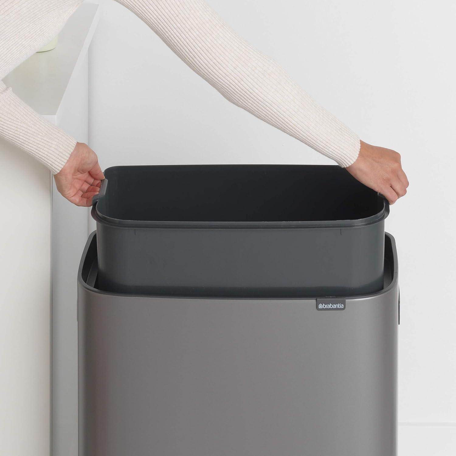 Brabantia Bo Touch Top Trash Can, 16 Gallon