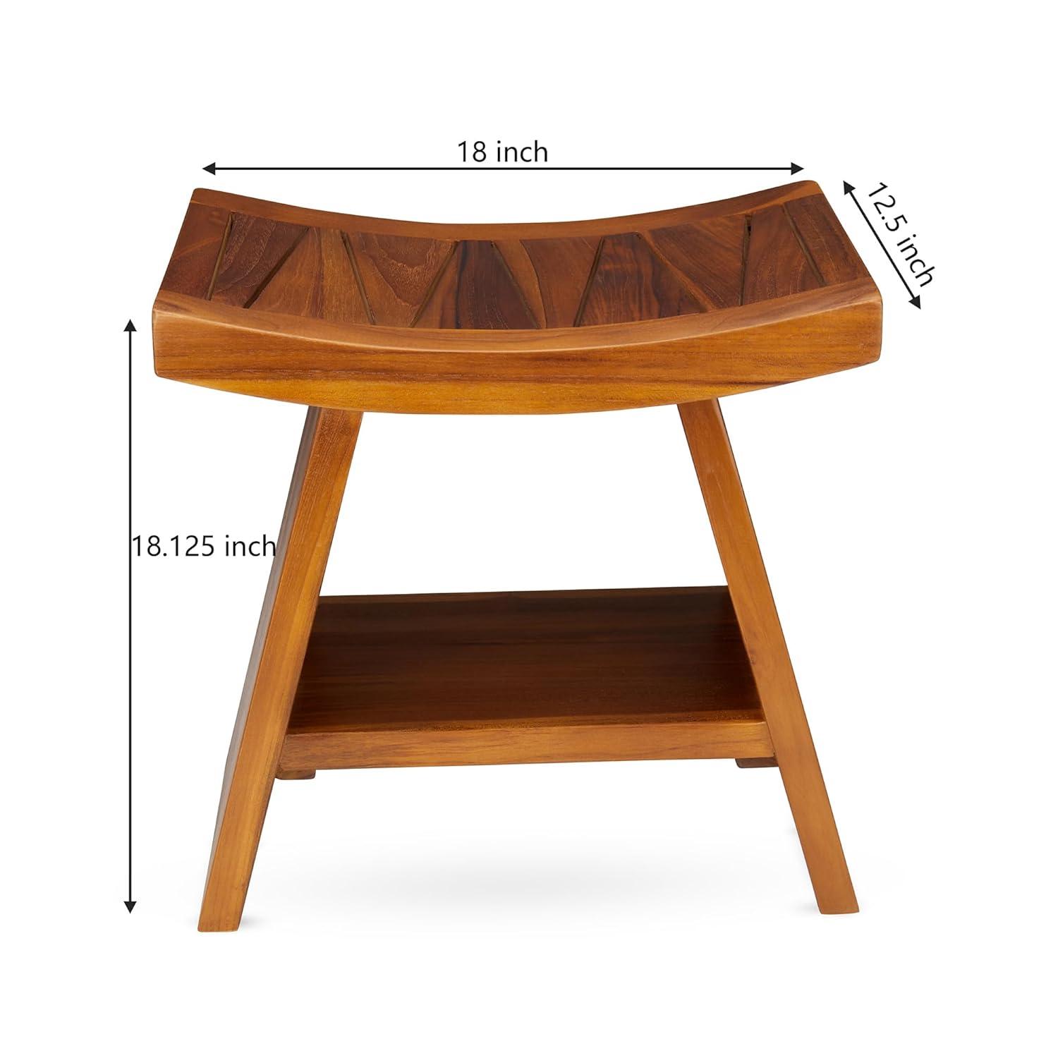 Aqua Teak Asia 18'' W Teak Shower Bench