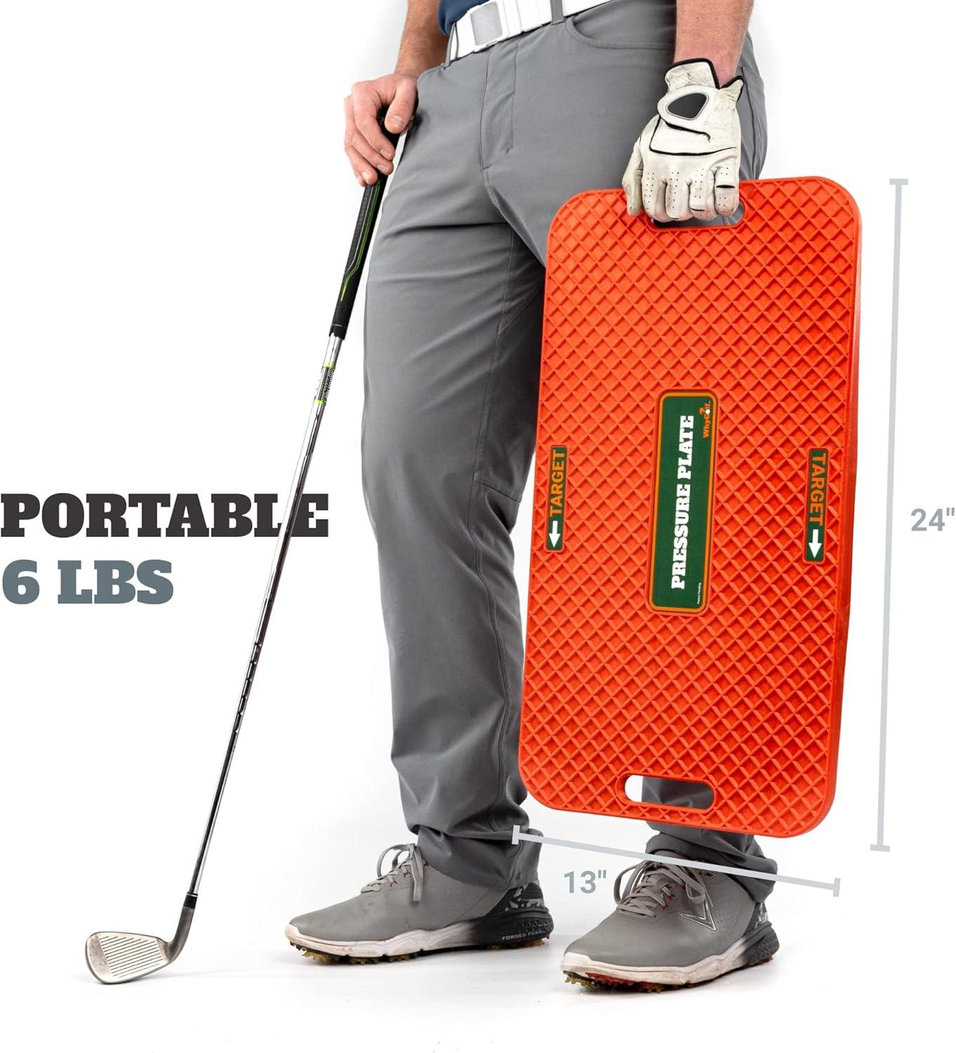 WHYGOLF Swing Trainer Pressure Plate with Power Wedge – Improve Weight Shift, Balance & Accuracy – Golf Training Aid for Increased Power & Control – Teaching Tool for Club Practice & Drills