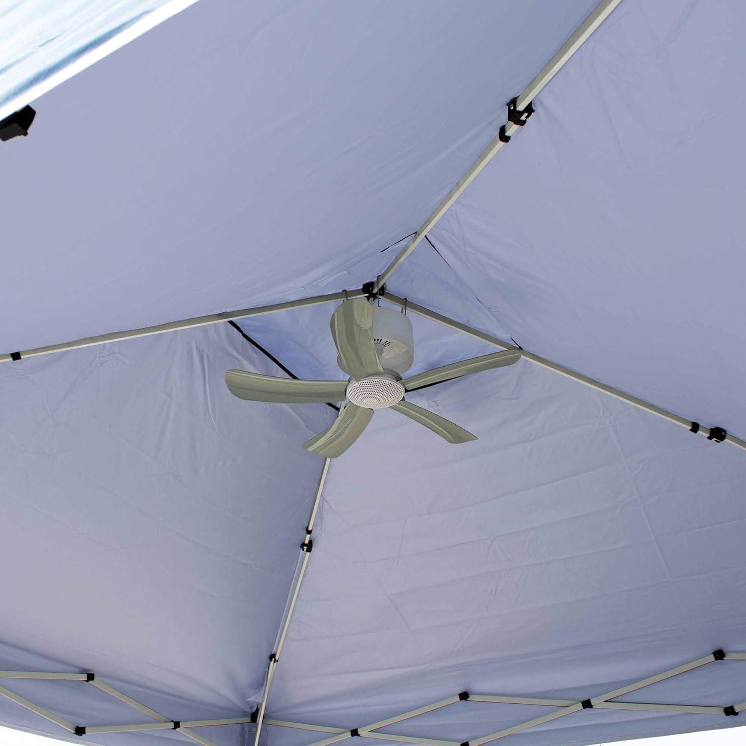 Canopy Breeze Rechargable Canopy Fan with Remote Control: Portable, Indoor/Outdoor, 31" Blade, 2 Speeds, White