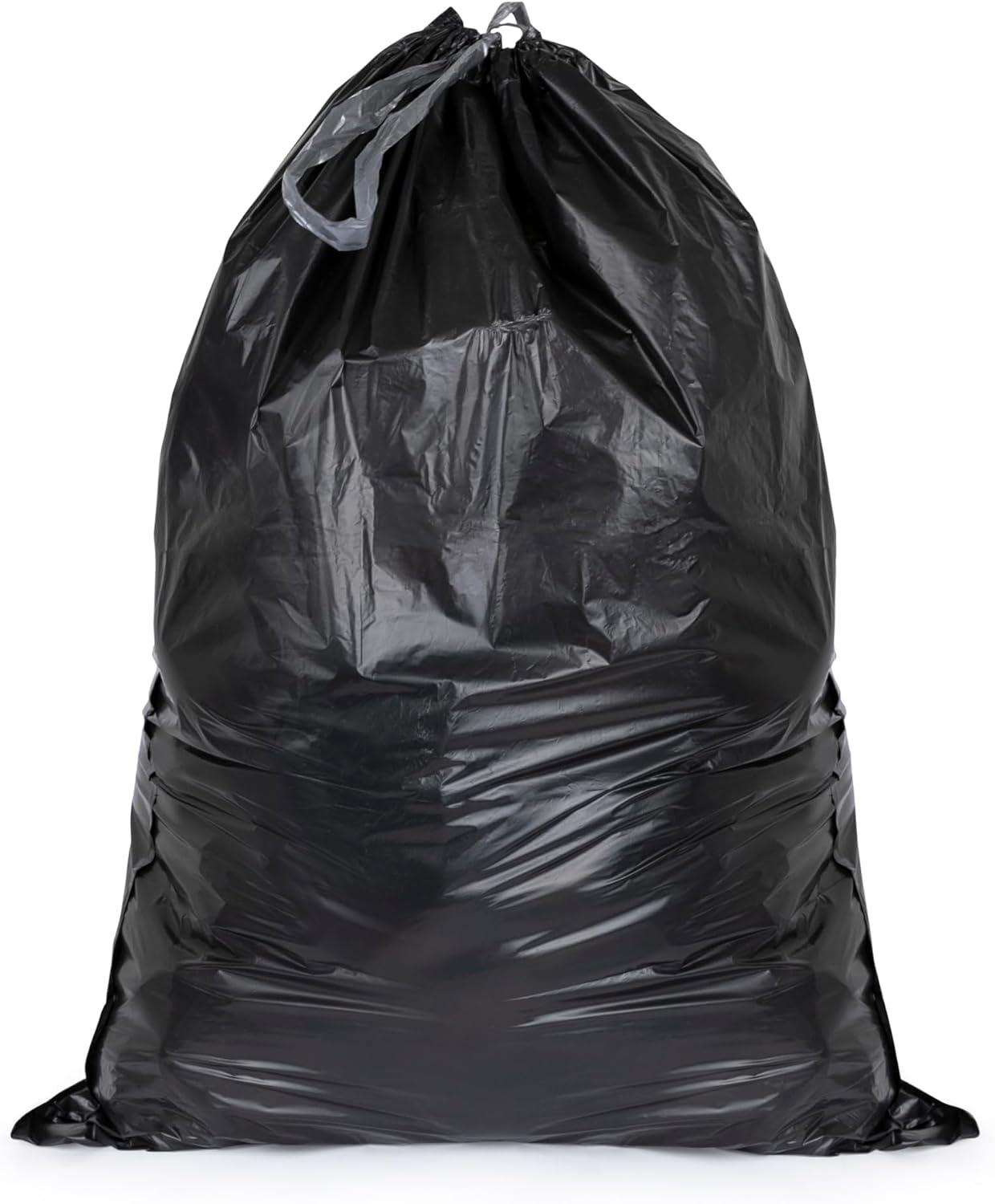 "Plasticplace Drawstring Trash Bags, 13 Gallon, Black (200 Count)