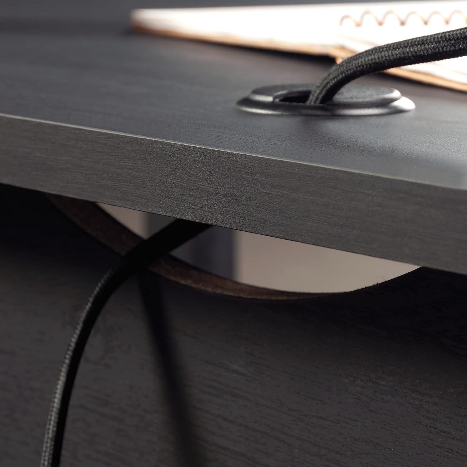 Cannery Bridge L Desk Sindoori Mango - Sauder: Mid-Century Modern Office Furniture with File Storage
