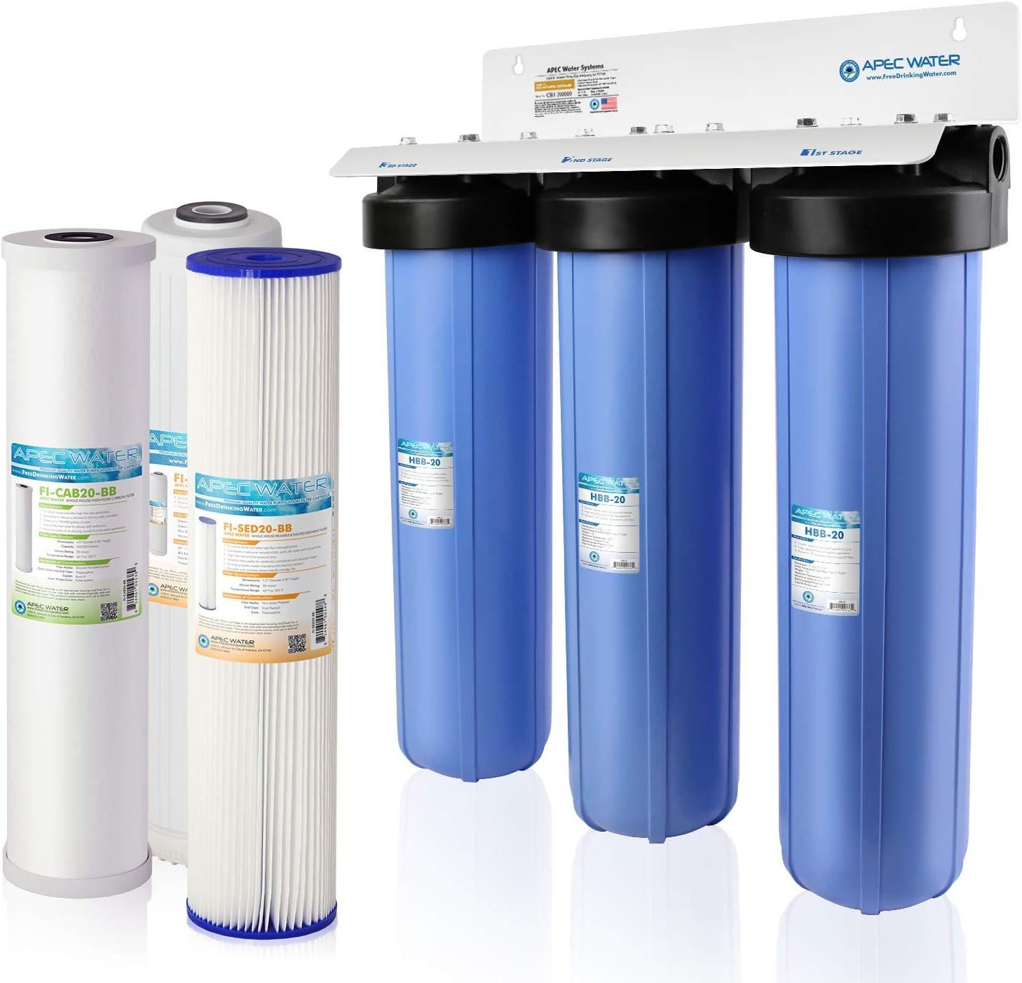 APEC 3-Stage Blue Whole House Water Filter System