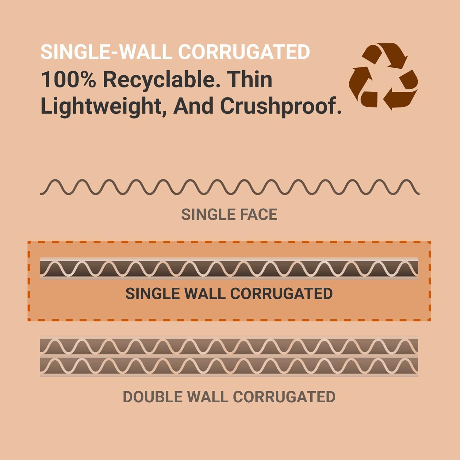 SSBM White Corrugated Boxes - 12 x 12 x 6", ECT-32, Shipping Moving Packing Box, 25/Bundle