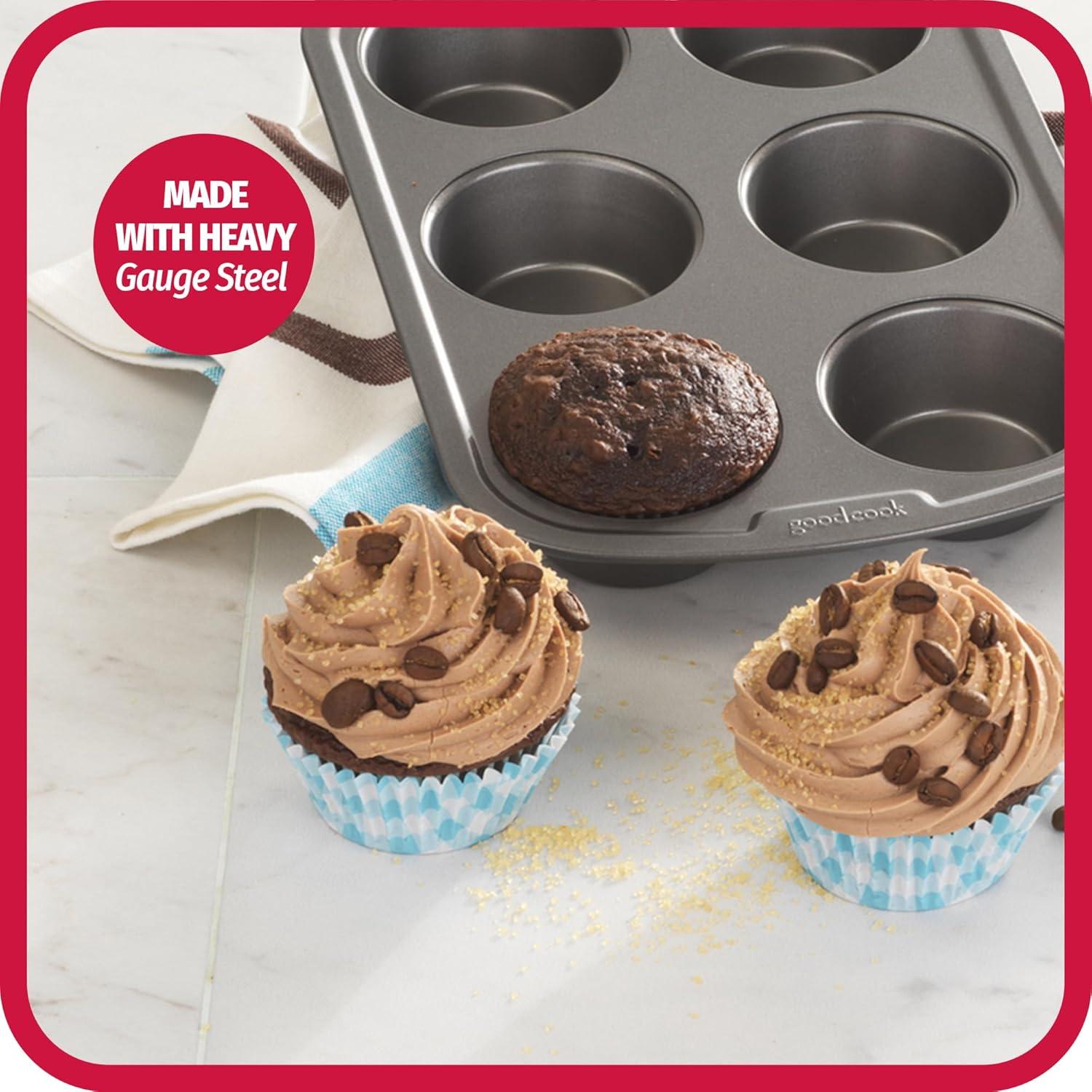 Jumbo Non-Stick 6-Cup Steel Muffin Pan