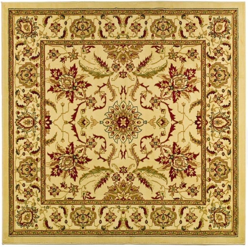 Lyndhurst LNH216 Power Loomed Area Rug - Ivory/Ivory - 6'x6' - Safavieh.