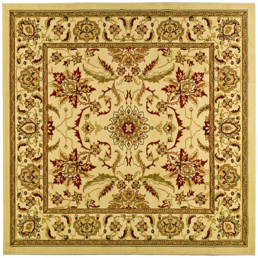 Lyndhurst LNH216 Power Loomed Area Rug - Ivory/Ivory - 6'x6' - Safavieh.