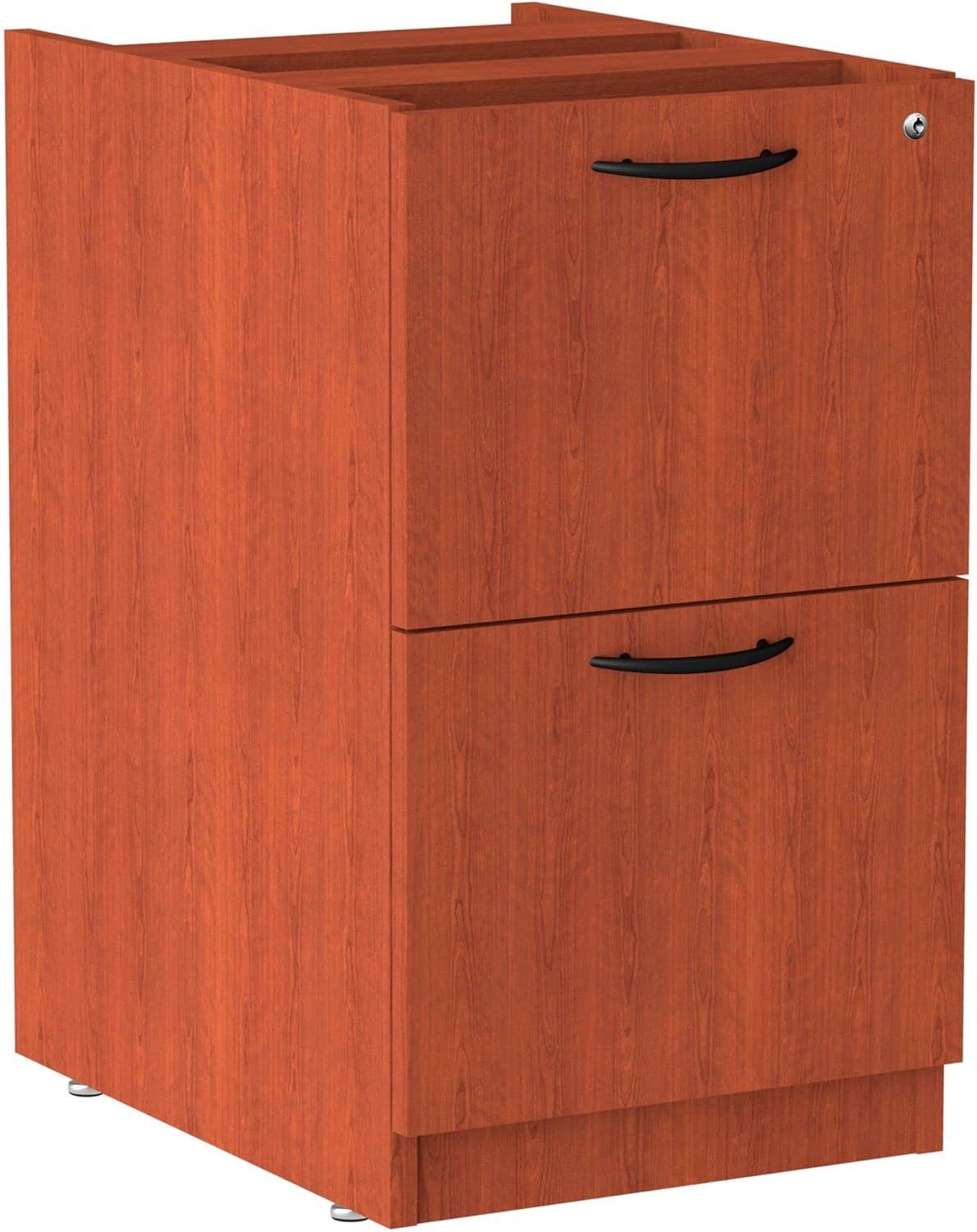 Cherry Medium 15.625'' Lockable 2-Drawer Legal File Pedestal