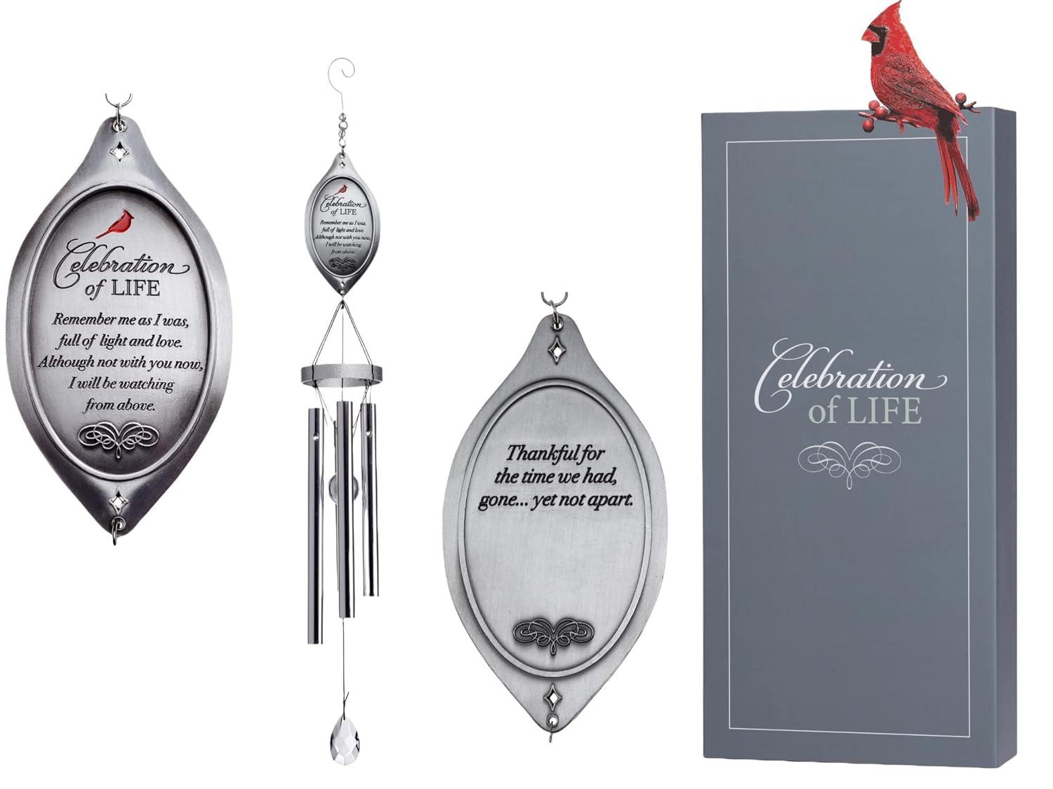 Celebration of Life Memorial Wind Chimes in Memory of Loved One - Ideal Sympathy Gift/Bereavement Gift
