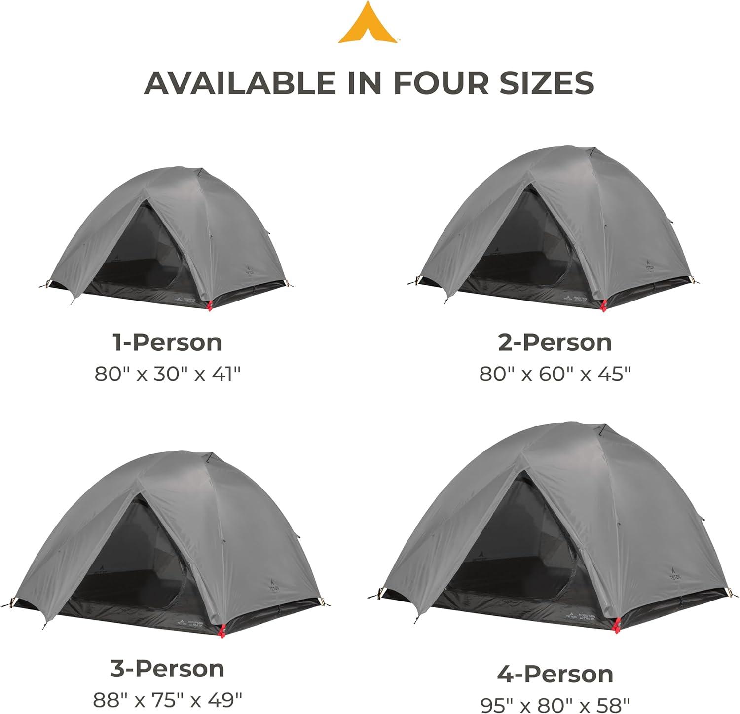 Red 4-Person Dome Tent with Carry Bag and Vestibule