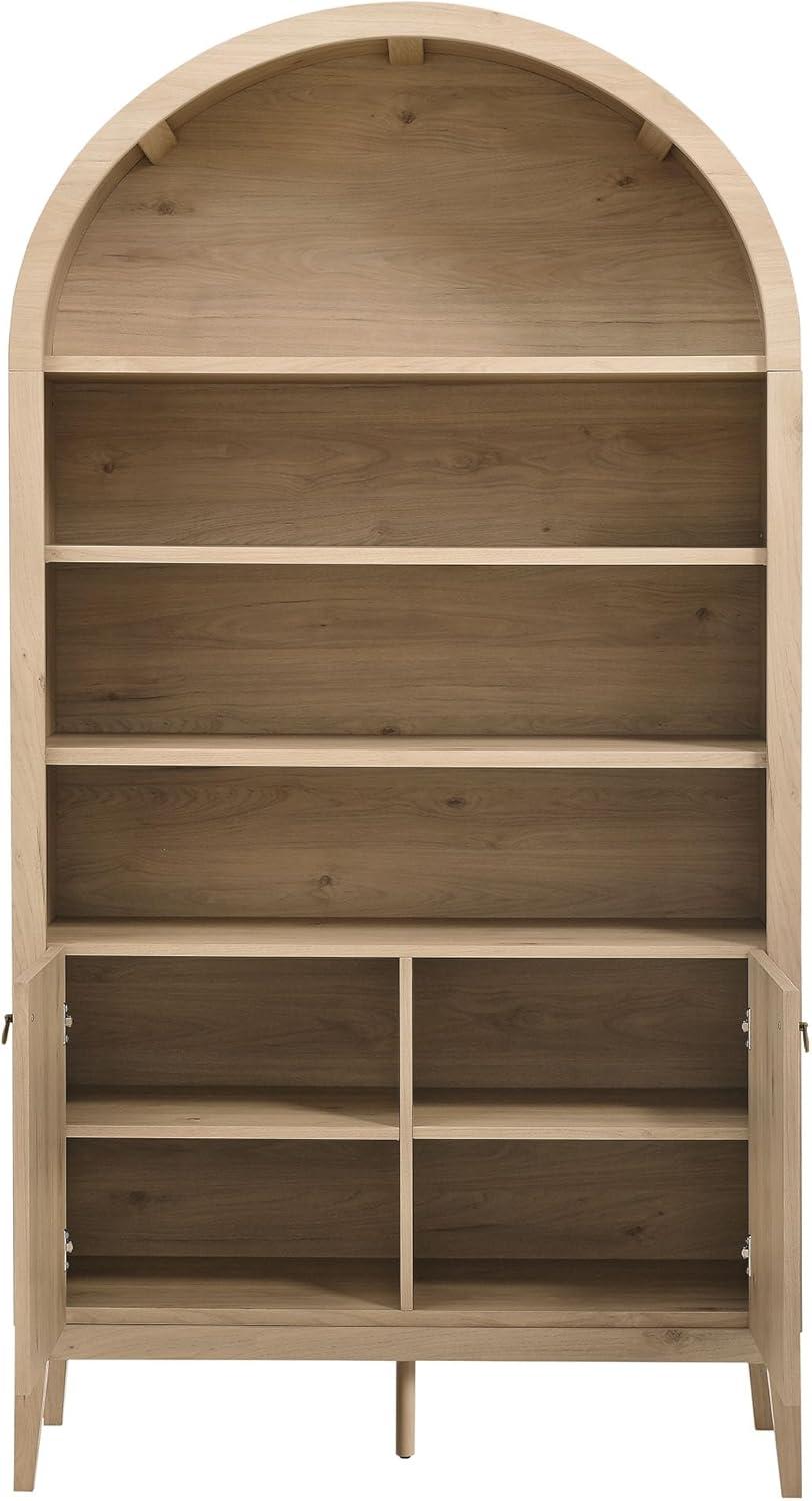 Modway Nolan 74" Tall Arched Storage Display Cabinet Bookshelf