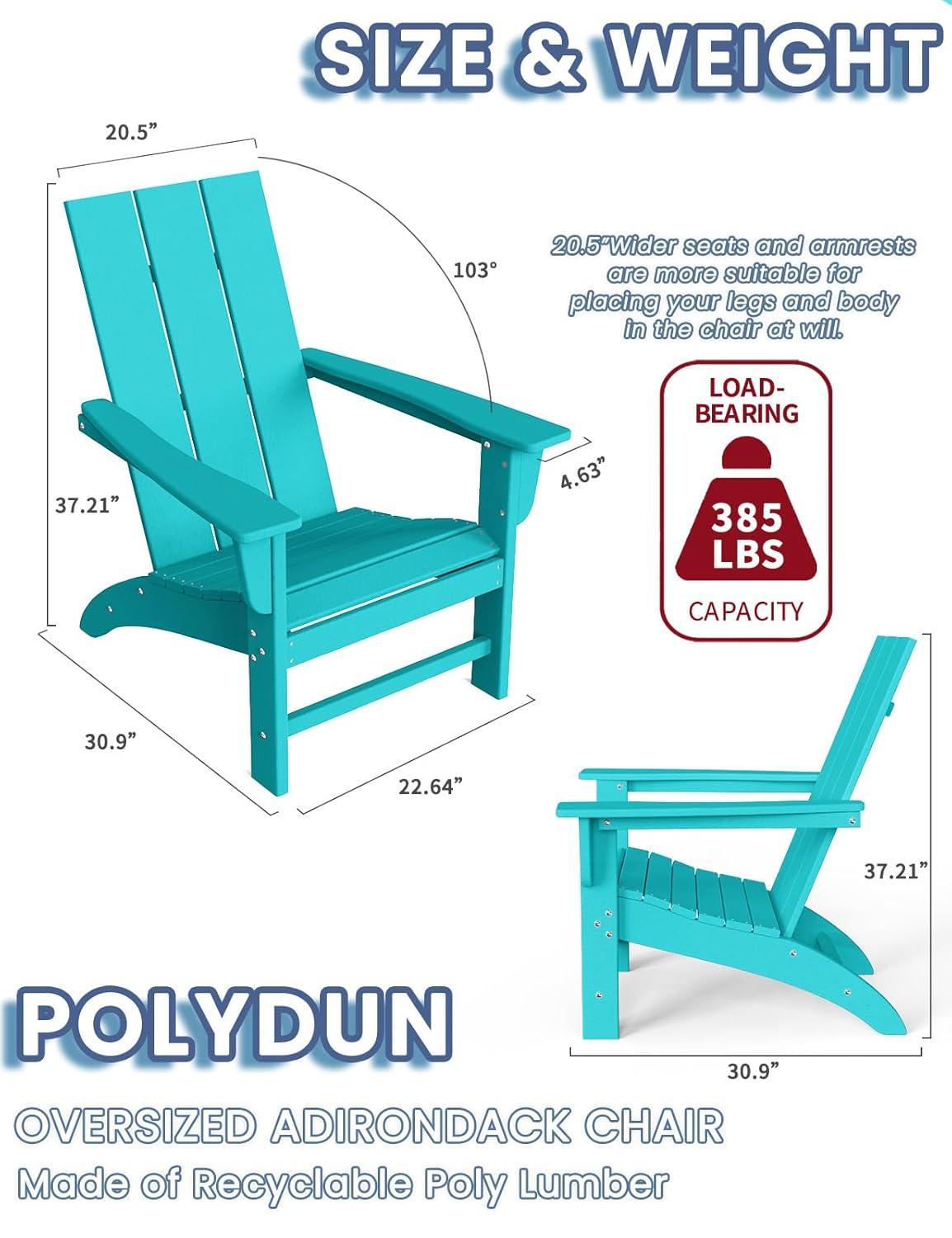 Modern Adirondack High-Density Polyethylene (HDPE) Outdoor Adirondack Chair