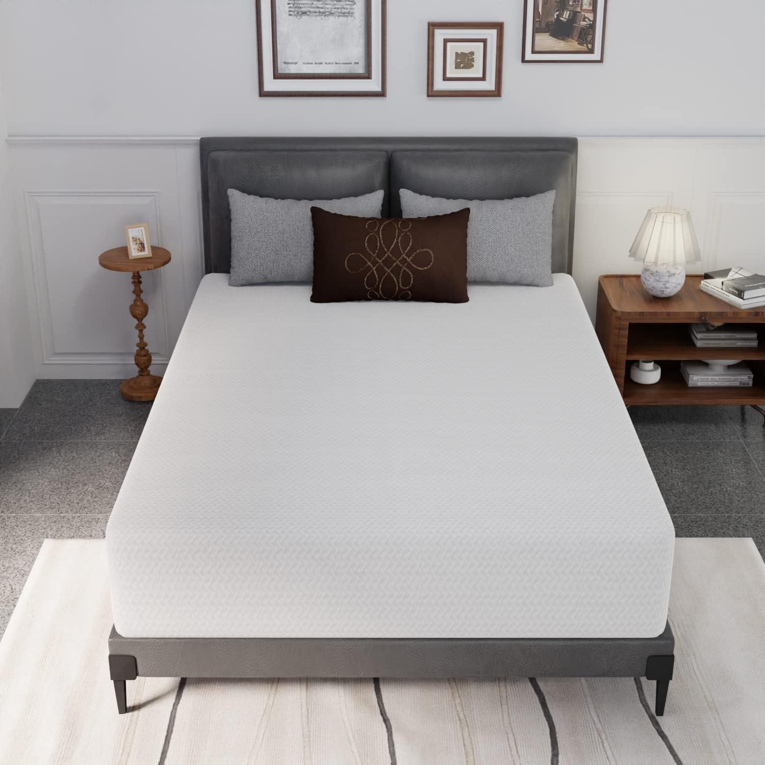 Full 12-Inch White Gel Memory Foam Mattress