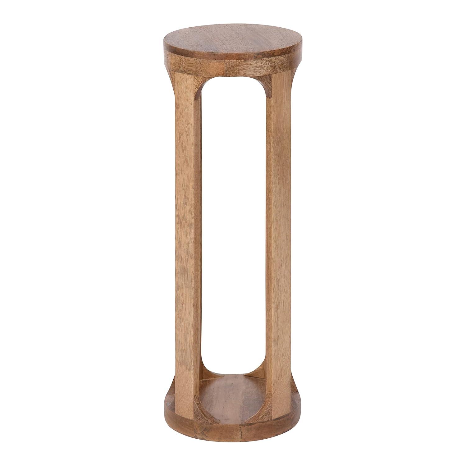 Kate and Laurel Dahl Round Wood Drink Table, 8x8x23, Natural
