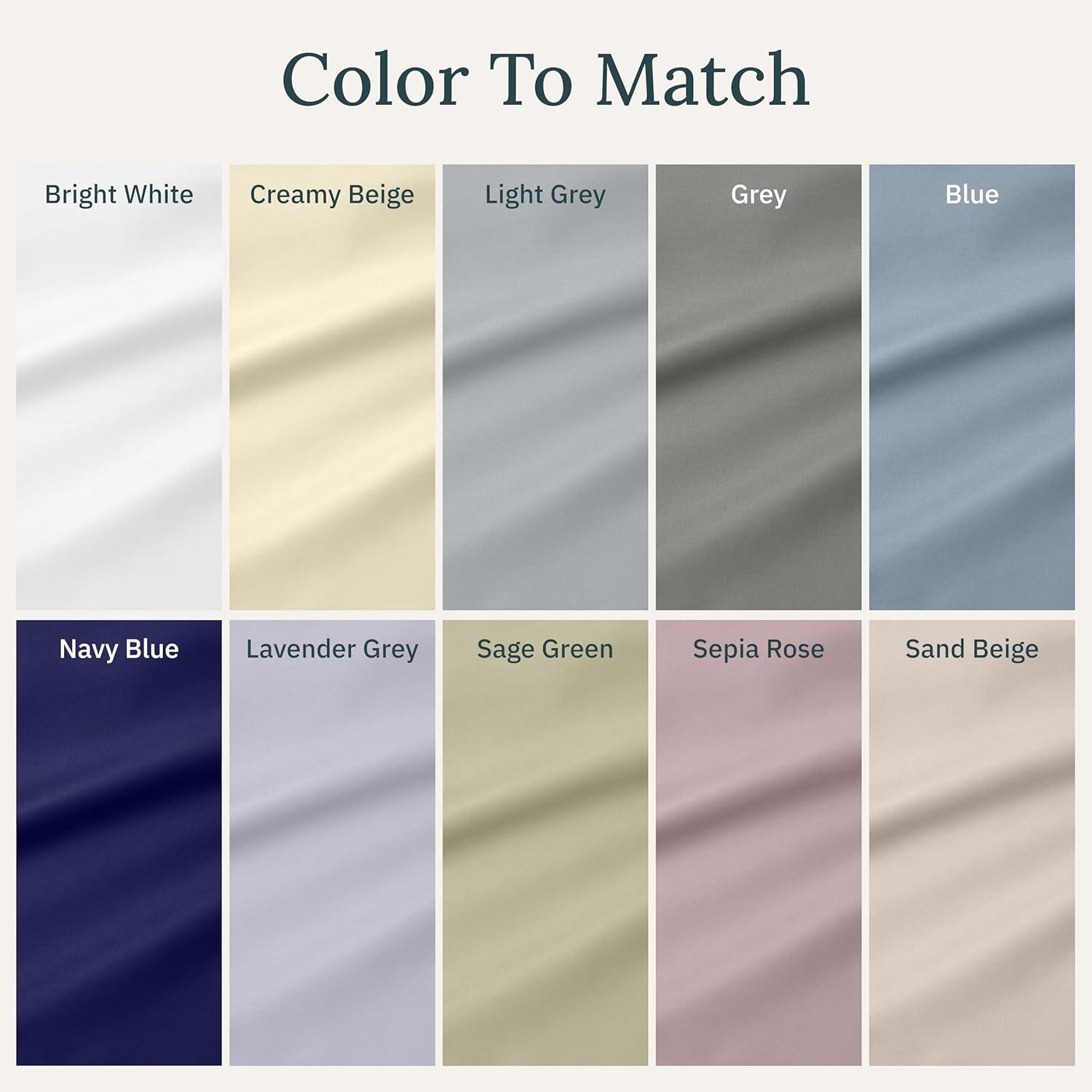 Luxury 1000 Thread Count Bed Sheets Set - 100% Cotton Sateen - Soft, Thick & Deep Pocket by California Design Den - Ivory, King