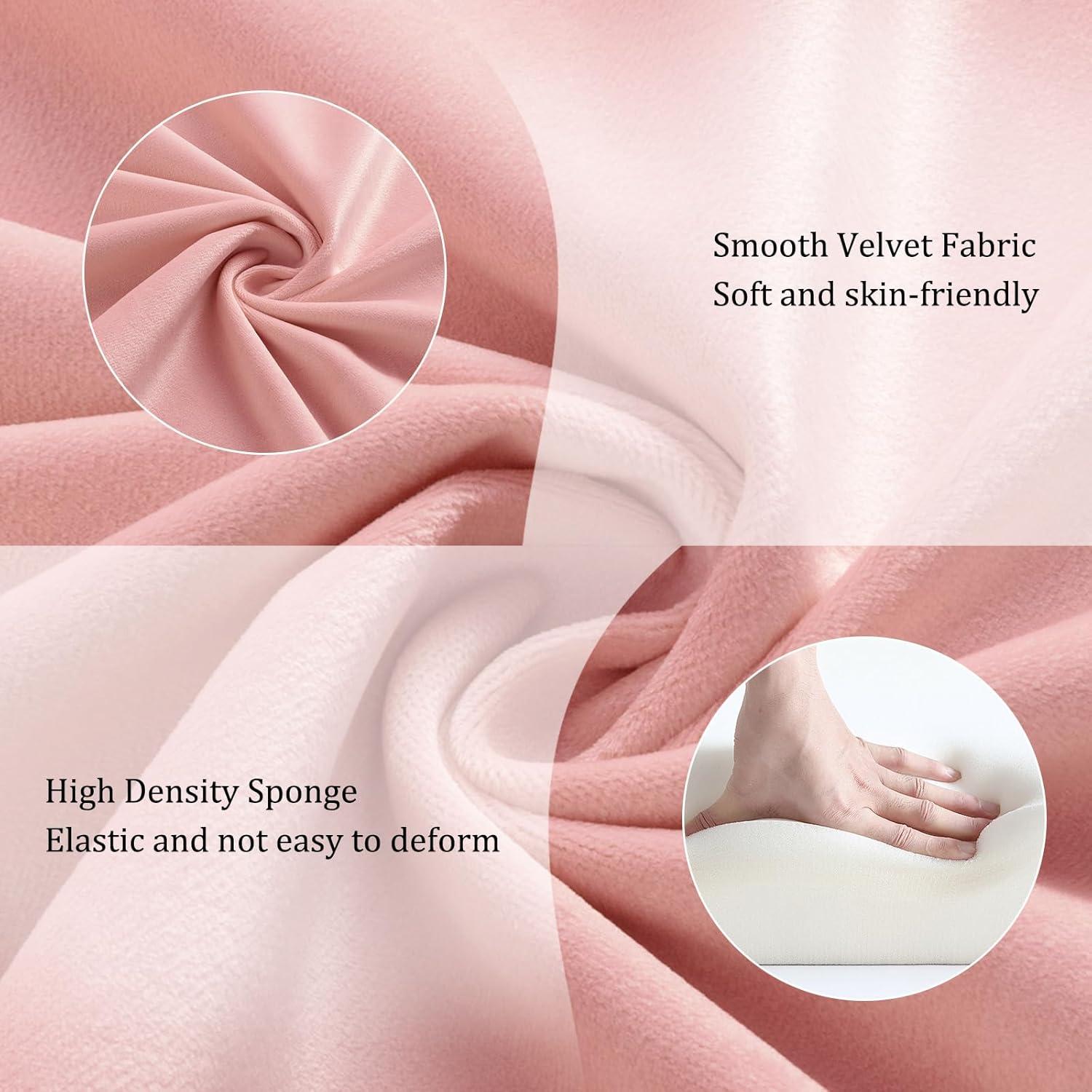 Furniliving Velvet Swivel Chair Upholstered Accent Chair Adjustable Mid-Backrest Leisure Chairs,Pink