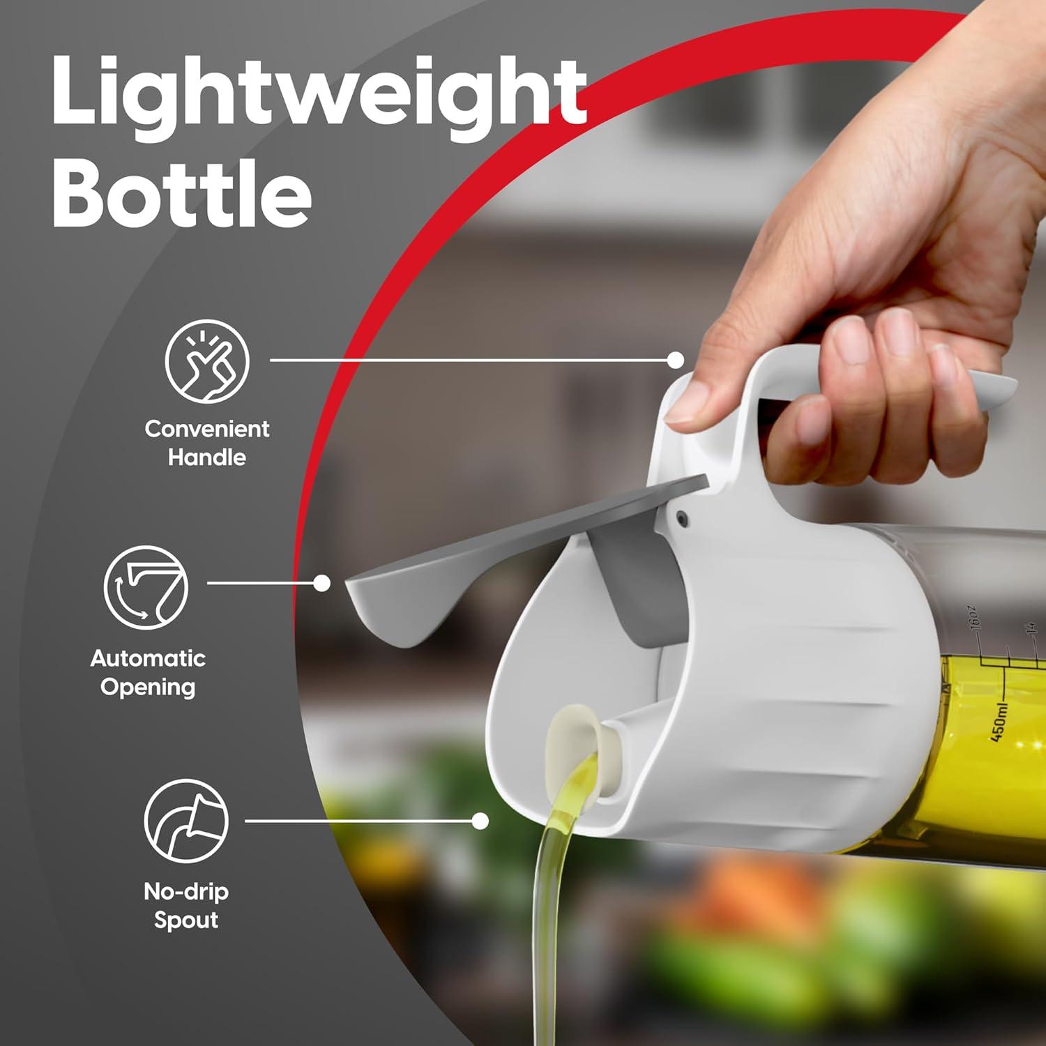 Dwellza Kitchen Cooking Olive Oil Dispenser Bottles For Kitchen With Drain And Measurements
