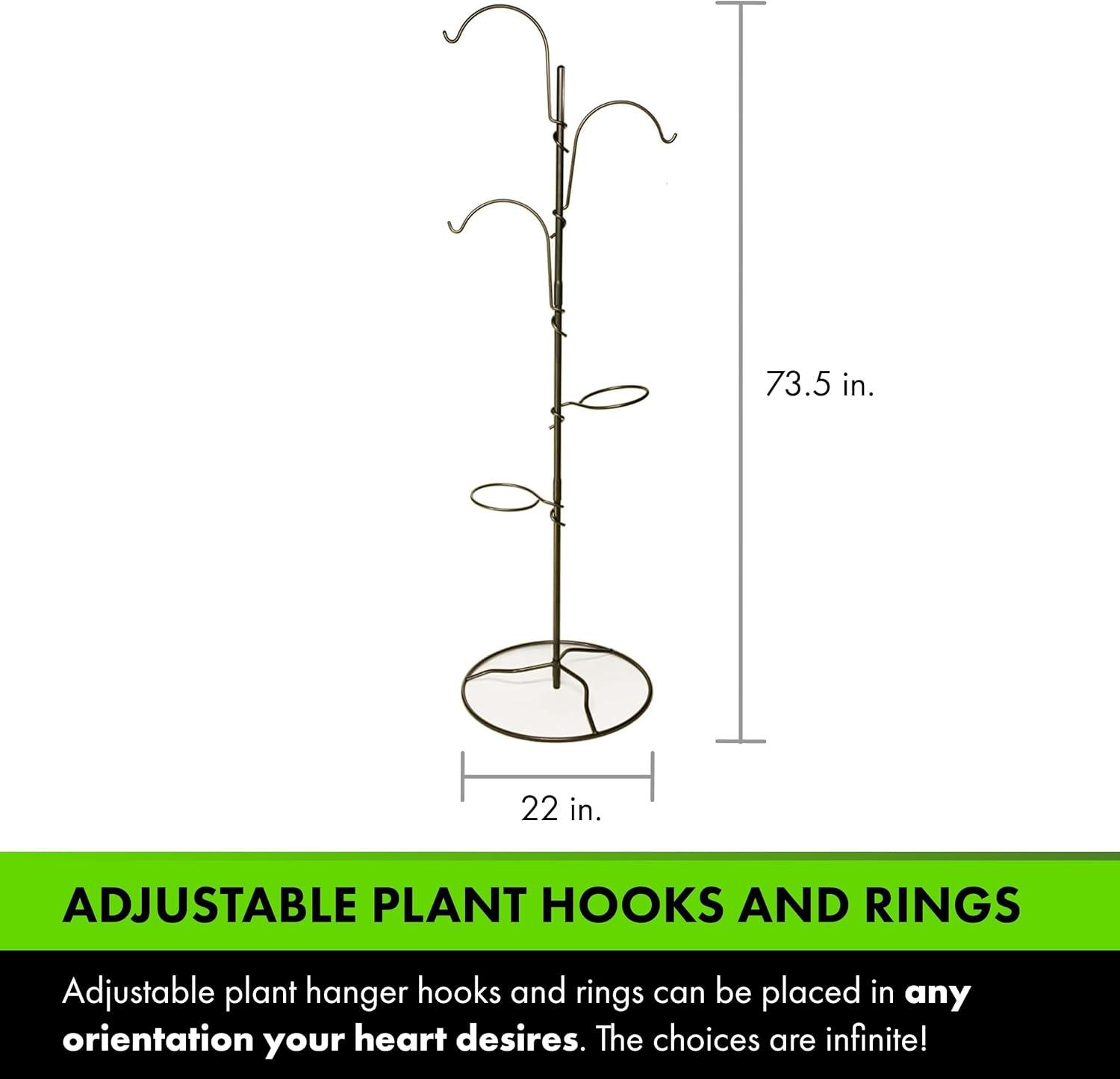 Yard Butler Yard Tree Indoor/Outdoor Adjustable Hanging Steel, Vertical Garden Plant Stand