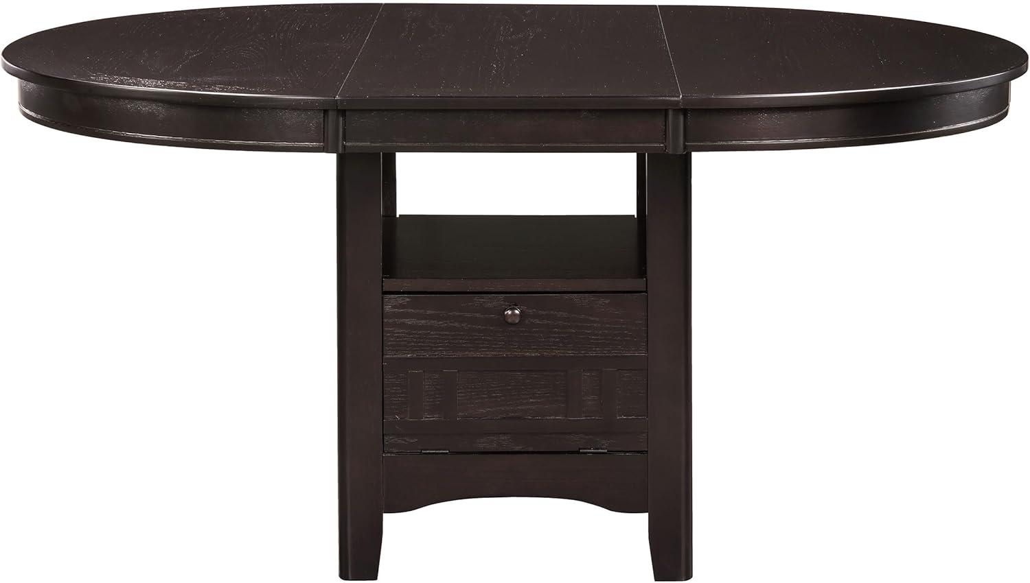 Coaster Lavon Extendable Storage Wood Dining Table in Espresso