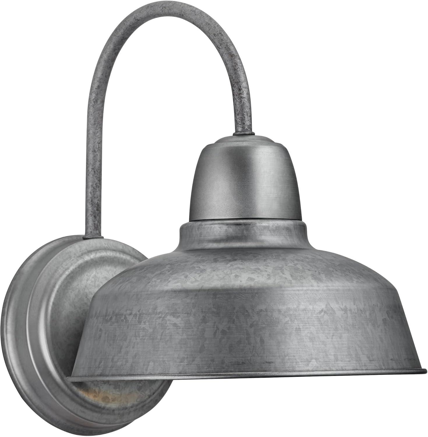 John Timberland Urban Barn Rustic Wall Light Sconce Galvanized Steel Hardwire 10" Fixture Curving Downlight for Hallway Kitchen