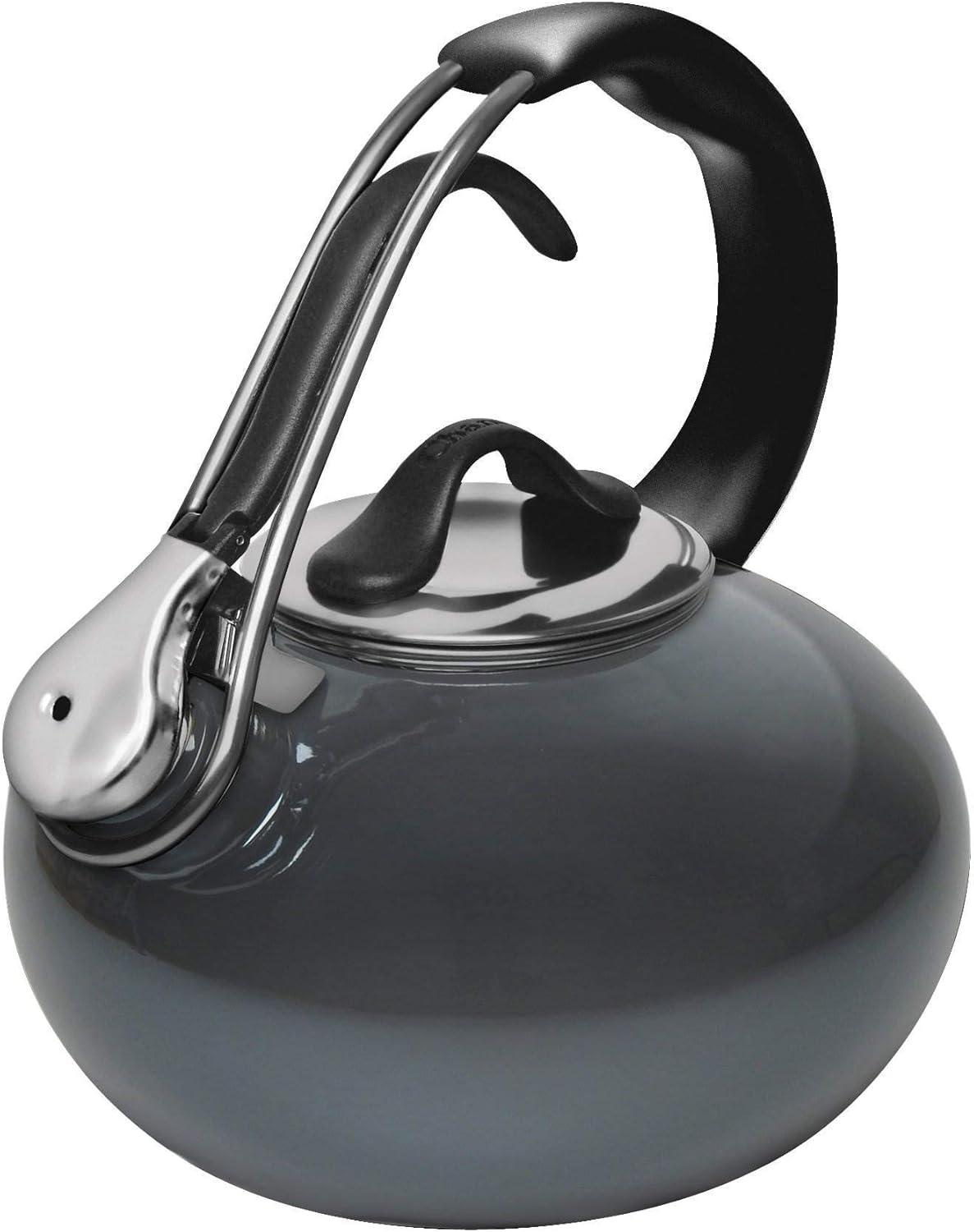 Chantal Classic Loop Enamel-on-Steel 1.8 Quart Teakettle, Onyx