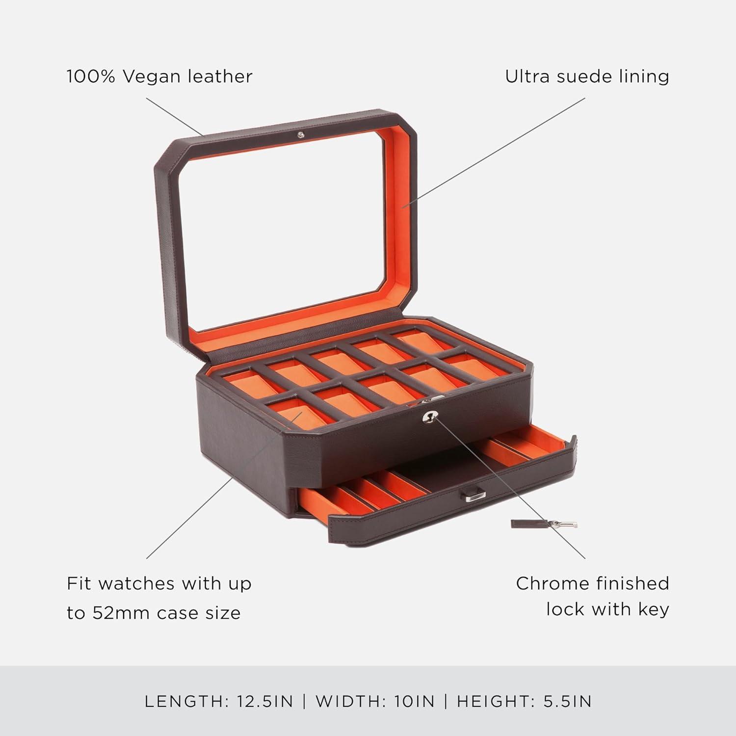 Windsor Leather 10 Piece Watch Box