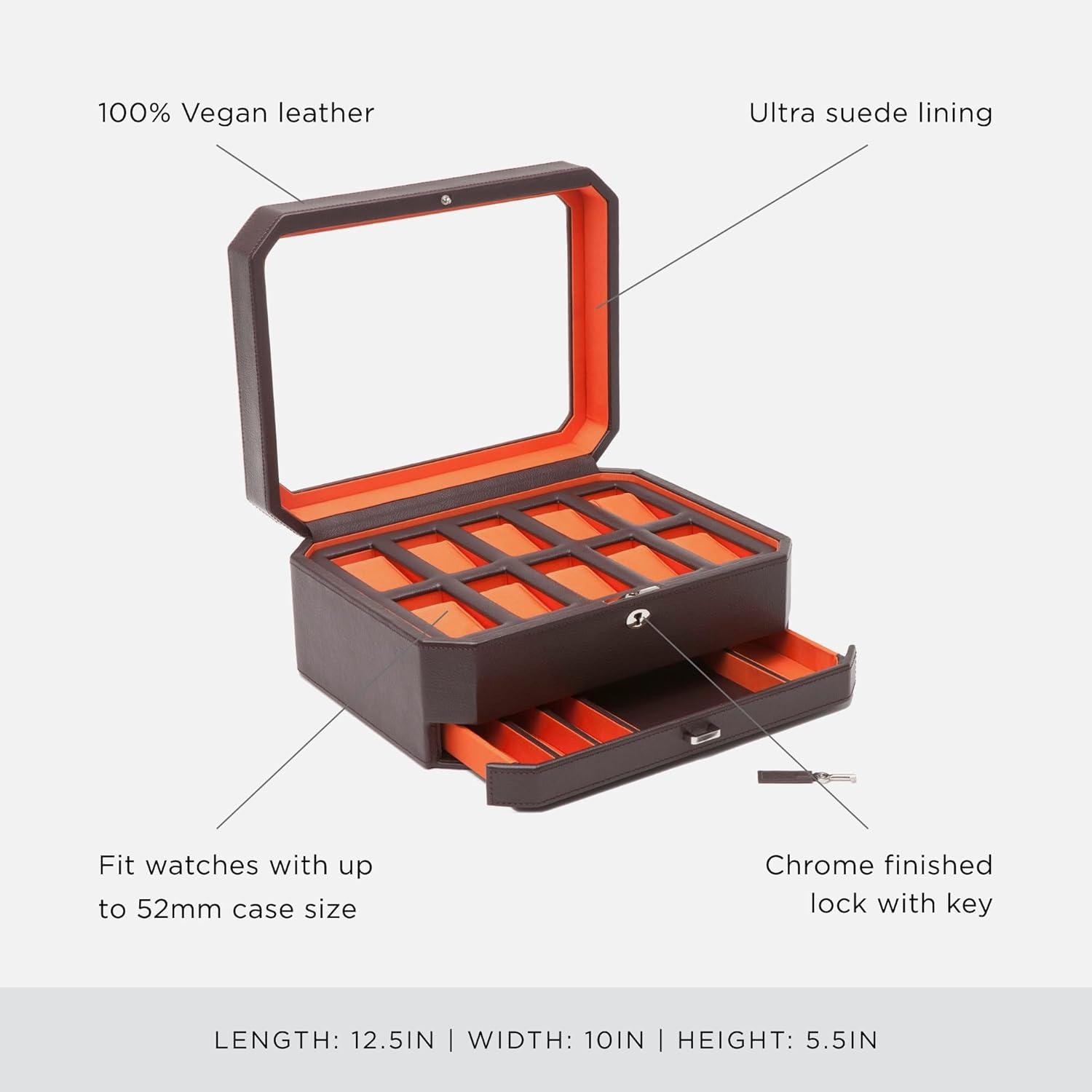 Windsor Leather 10 Piece Watch Box