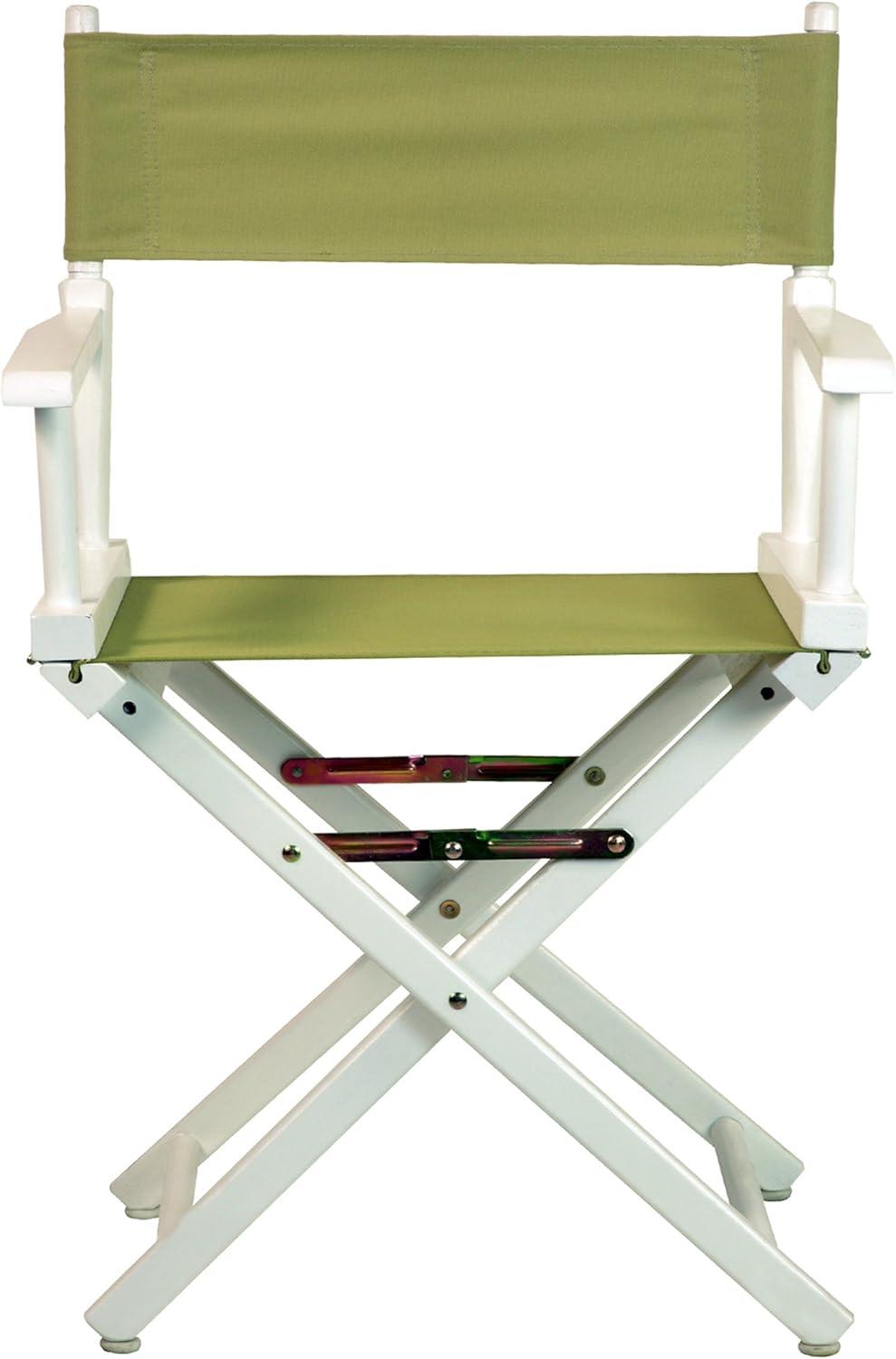 "18" Director's Chair White Frame-Olive Canvas"