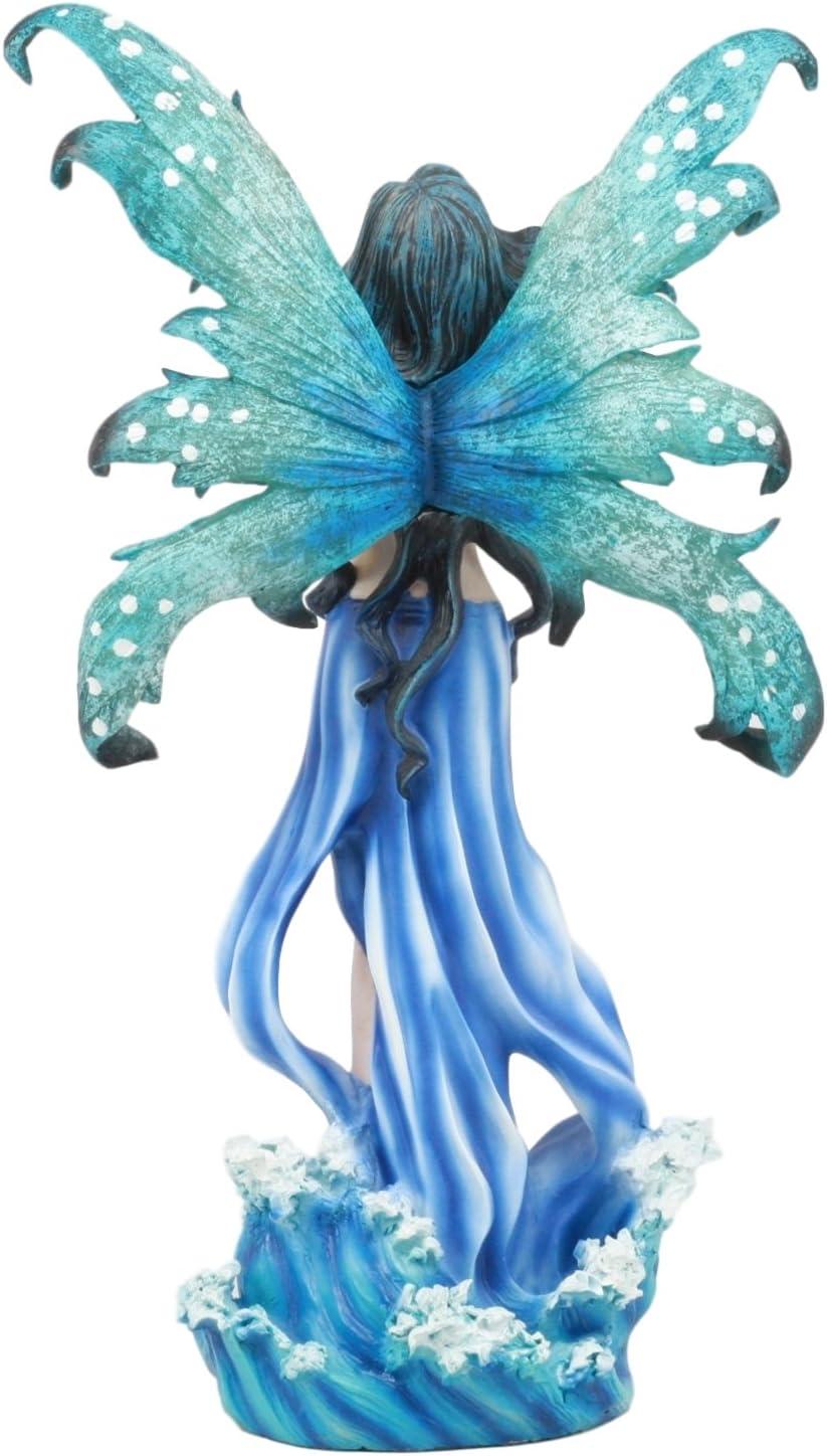 10½” Blue Resin Water Goddess Fairy Figurine