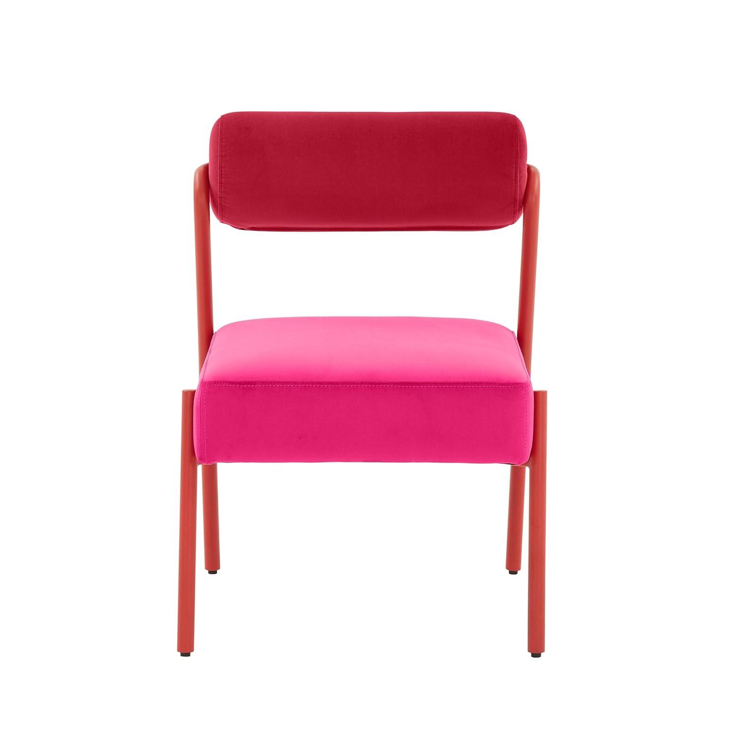 TOV Furniture Jolene Hot Pink Velvet Dining Chair - Set of 2