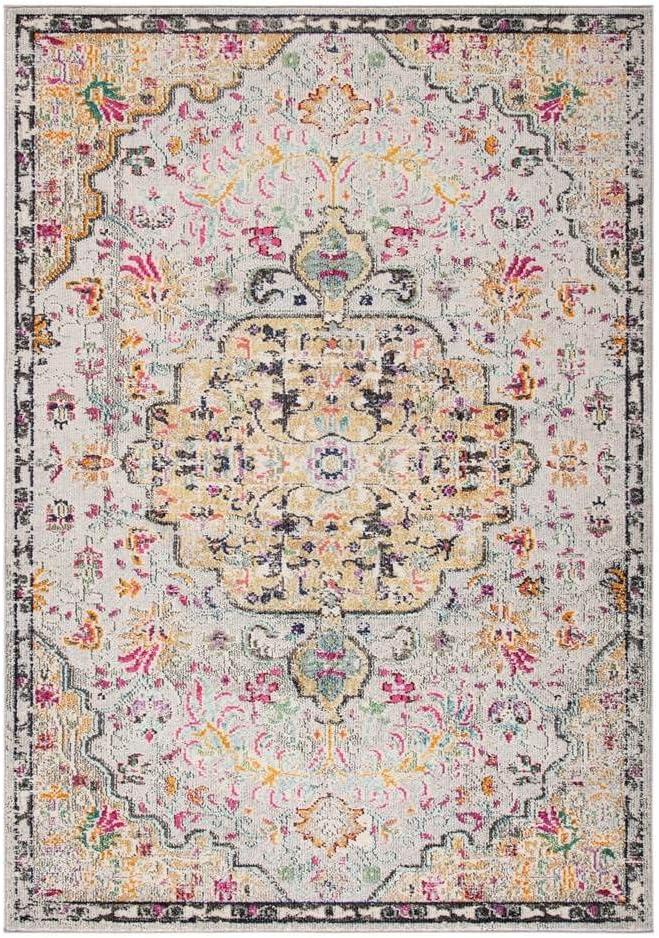 Madison MAD447 Power Loomed Area Rug - Grey/Gold - 5'3"x7'6" - Safavieh.