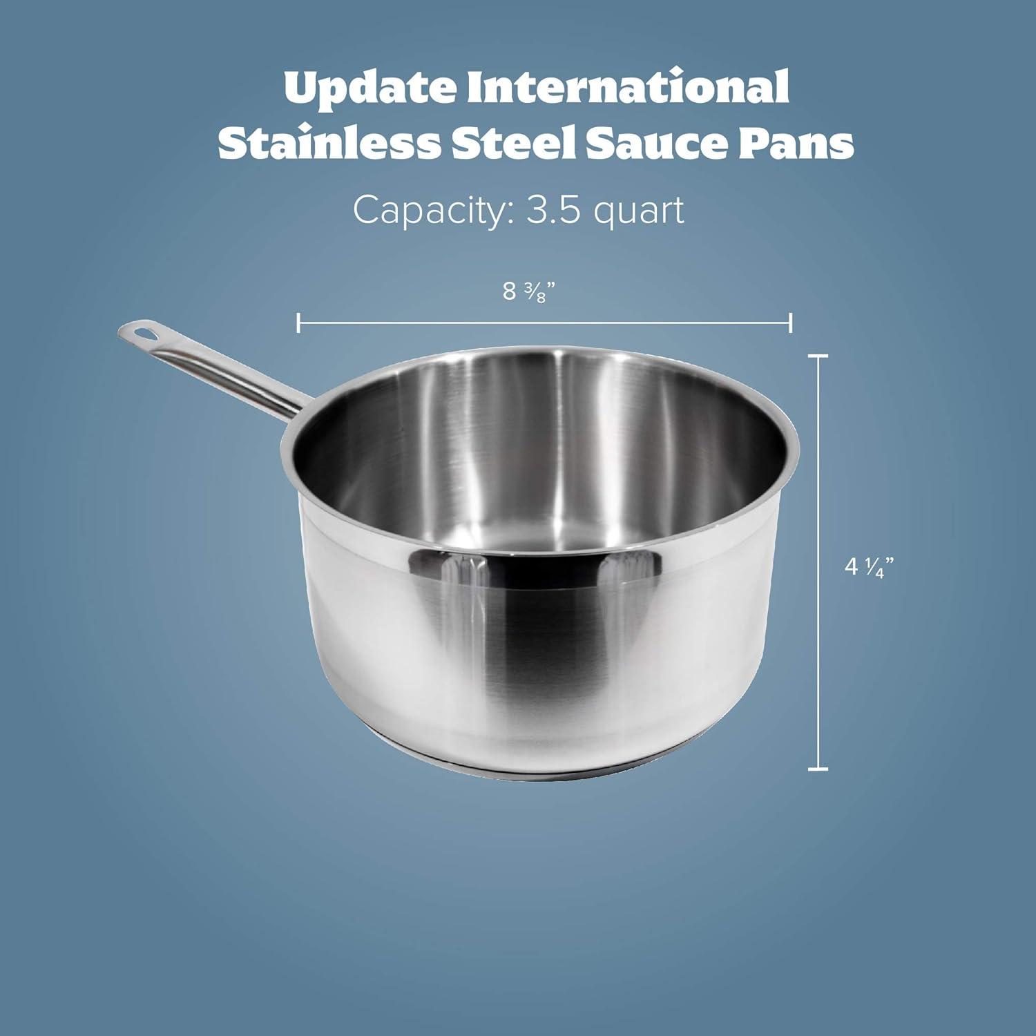 3.5 Quart Stainless Steel Induction-Ready Sauce Pan with Lid