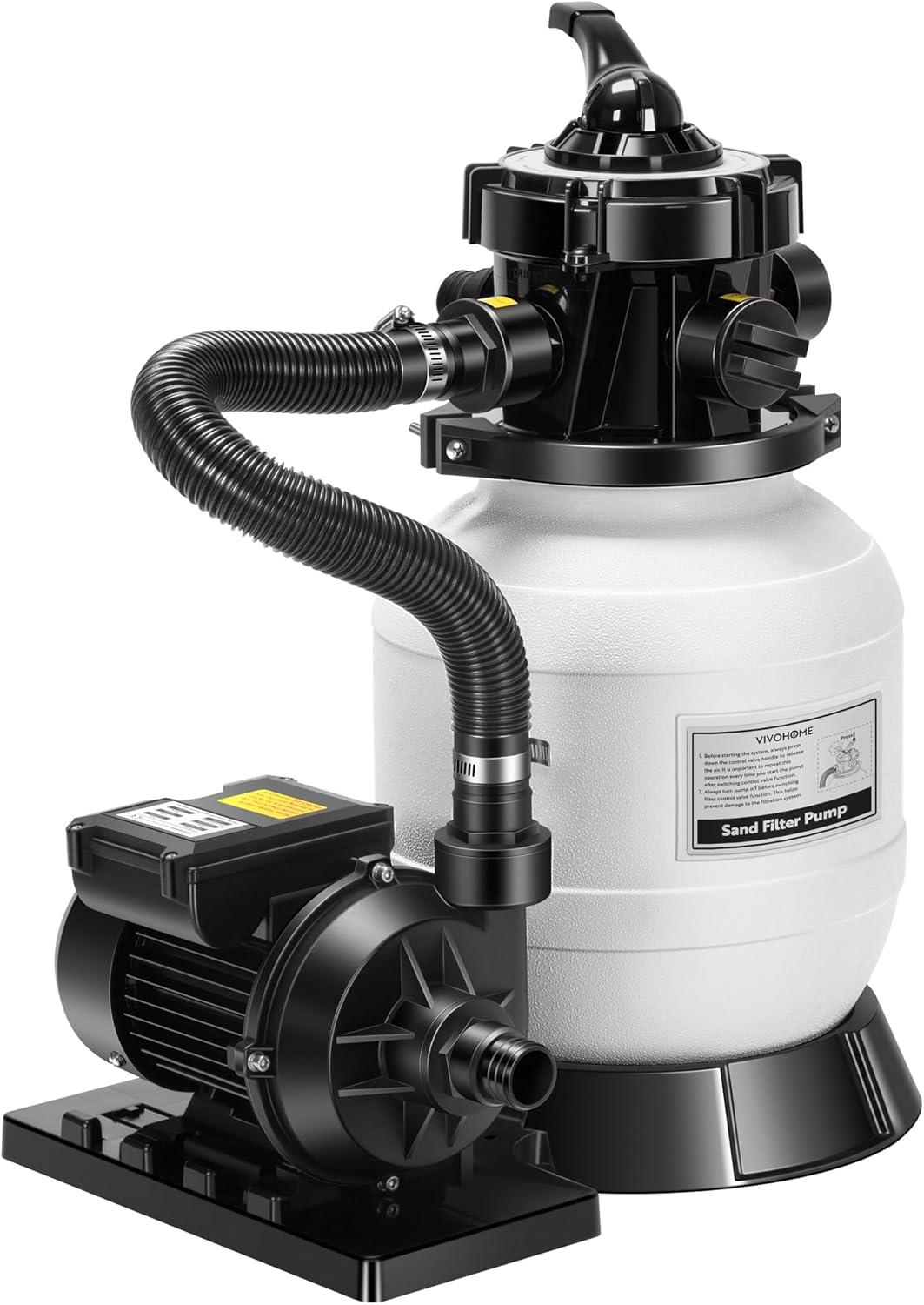 VIVOHOME 4600 Gallons 2087 GPH Above Ground Pool Sand Filter Pump