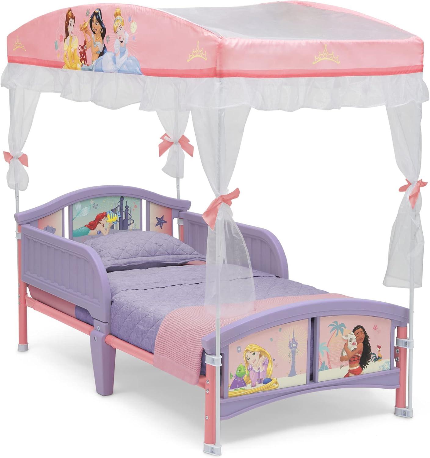 Disney Princess Plastic Toddler Bed with Canopy