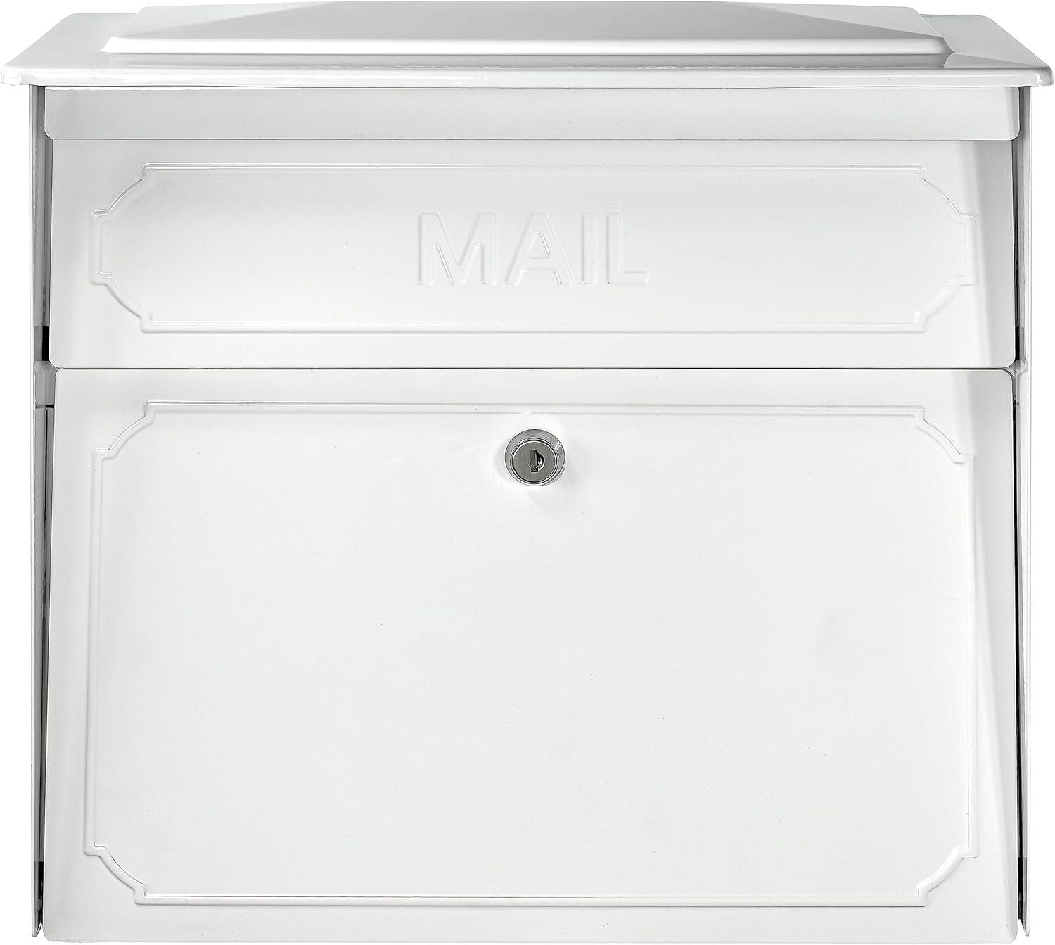 Mail Boss Townhouse Locking Security Mailbox, Alpine White