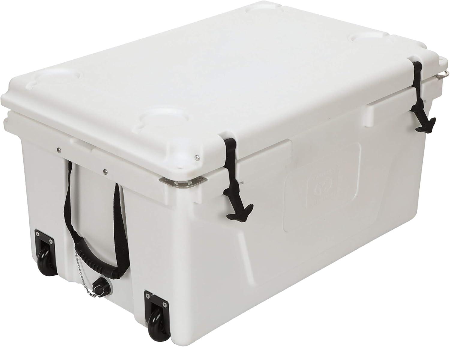 Yachter's Choice White Rolling Marine Cooler with Cutting Board