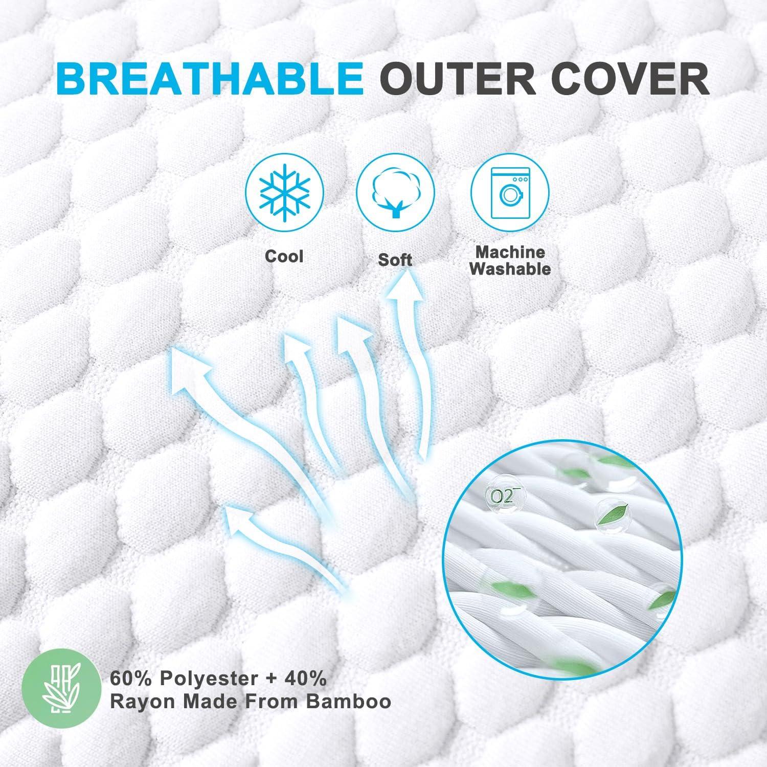 Arsny Cooling Queen Shredded Memory Foam Bed Pillows - Gel-Infused (2 Count)