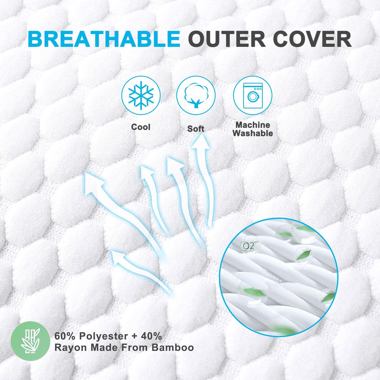 Arsny Cooling Queen Shredded Memory Foam Bed Pillows - Gel-Infused (2 Count)