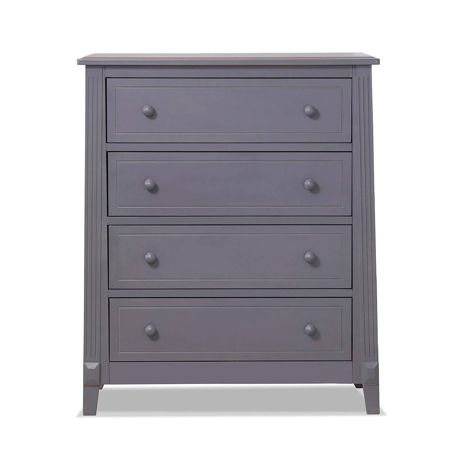 Classic Gray Double Nursery Dresser with Spacious Drawers